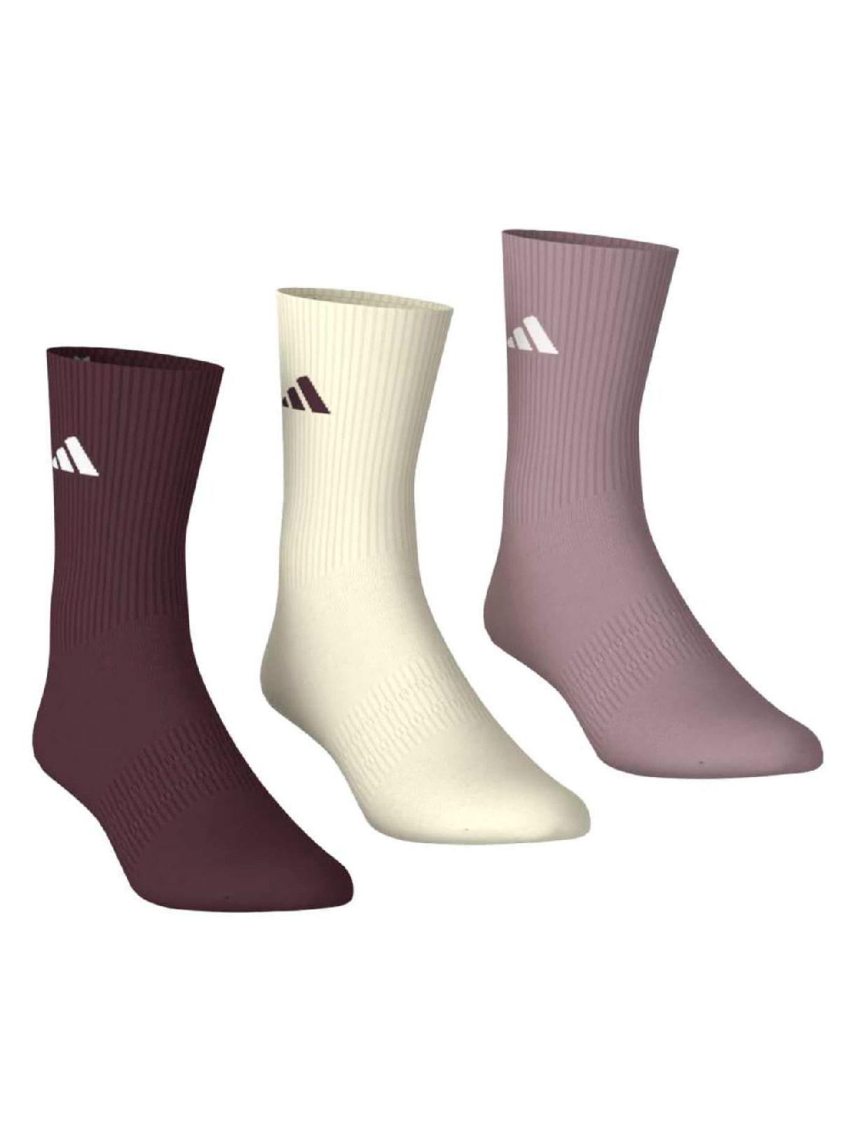 PACK X3 MEDIAS MUJER ADIDAS GUINDA - 2