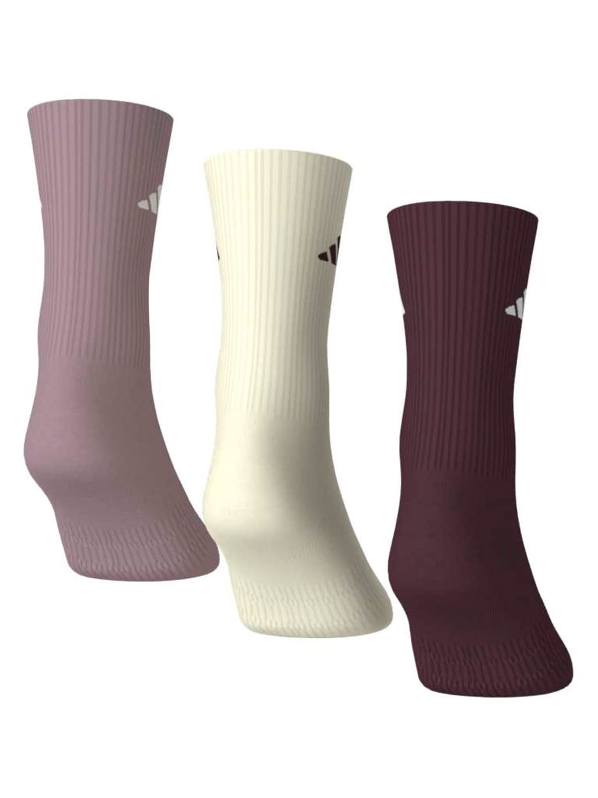 PACK X3 MEDIAS MUJER ADIDAS GUINDA - 3
