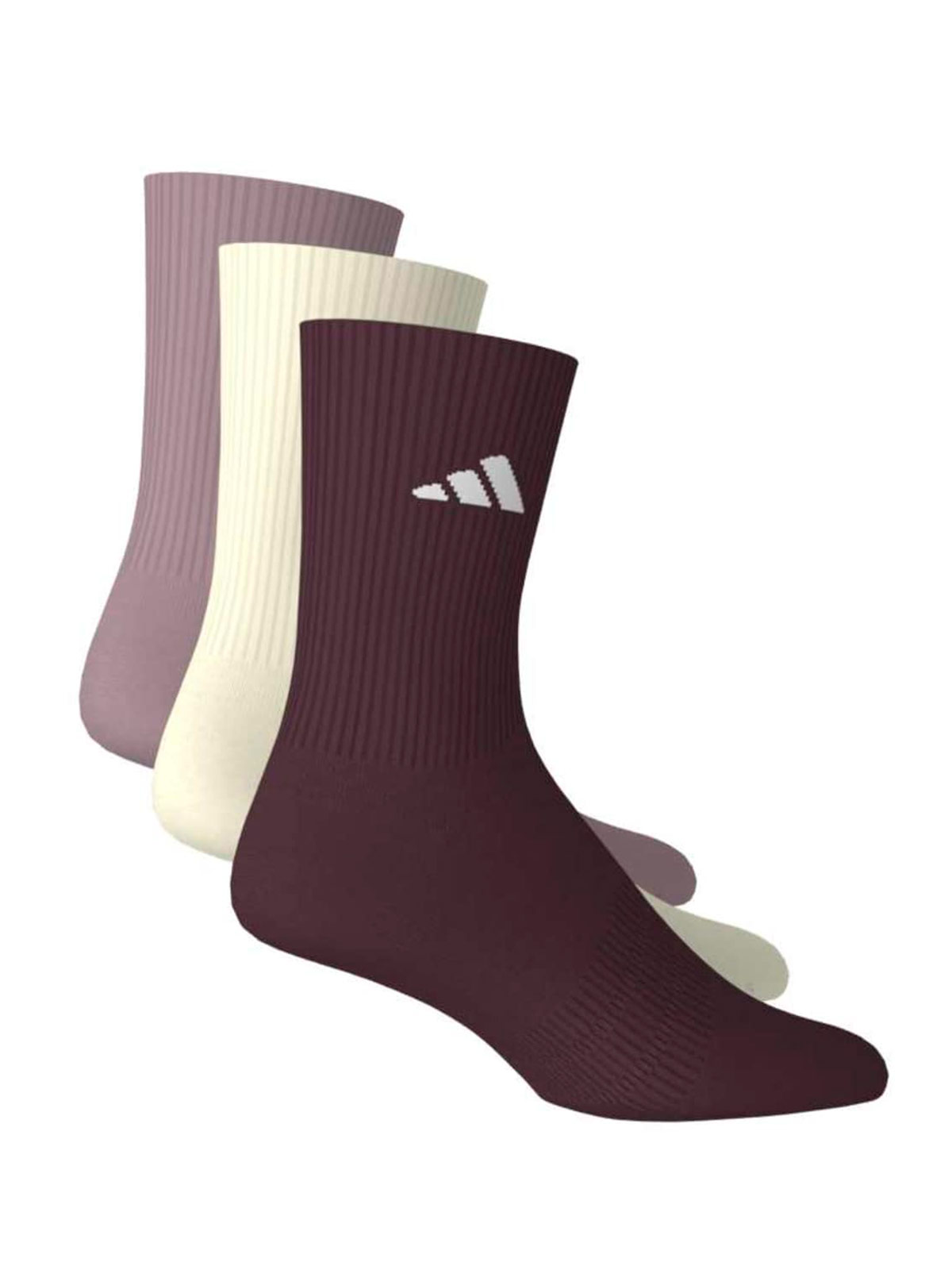 PACK X3 MEDIAS MUJER ADIDAS GUINDA - 4