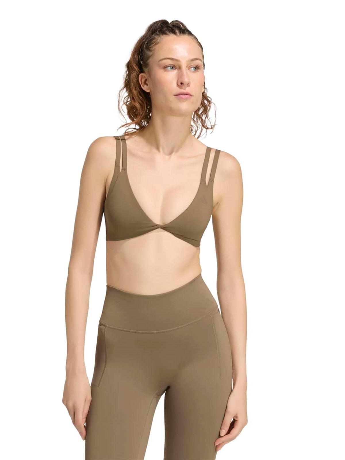 TOP DEPORTIVO MUJER ADIDAS BEIGE OPTIME TWIST REVERSIBLE - 1