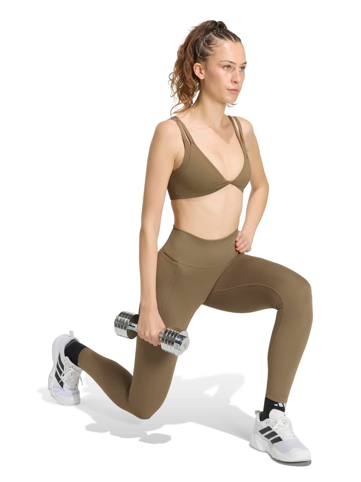TOP DEPORTIVO MUJER ADIDAS BEIGE OPTIME TWIST REVERSIBLE - 2