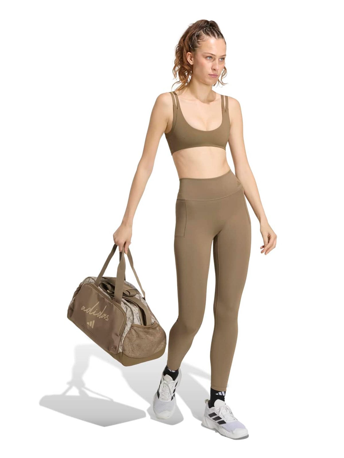 TOP DEPORTIVO MUJER ADIDAS BEIGE OPTIME TWIST REVERSIBLE - 3