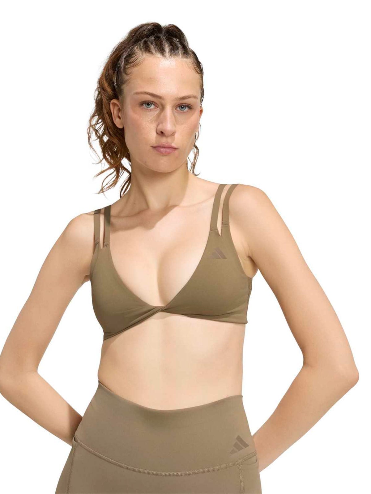 TOP DEPORTIVO MUJER ADIDAS BEIGE OPTIME TWIST REVERSIBLE - 4