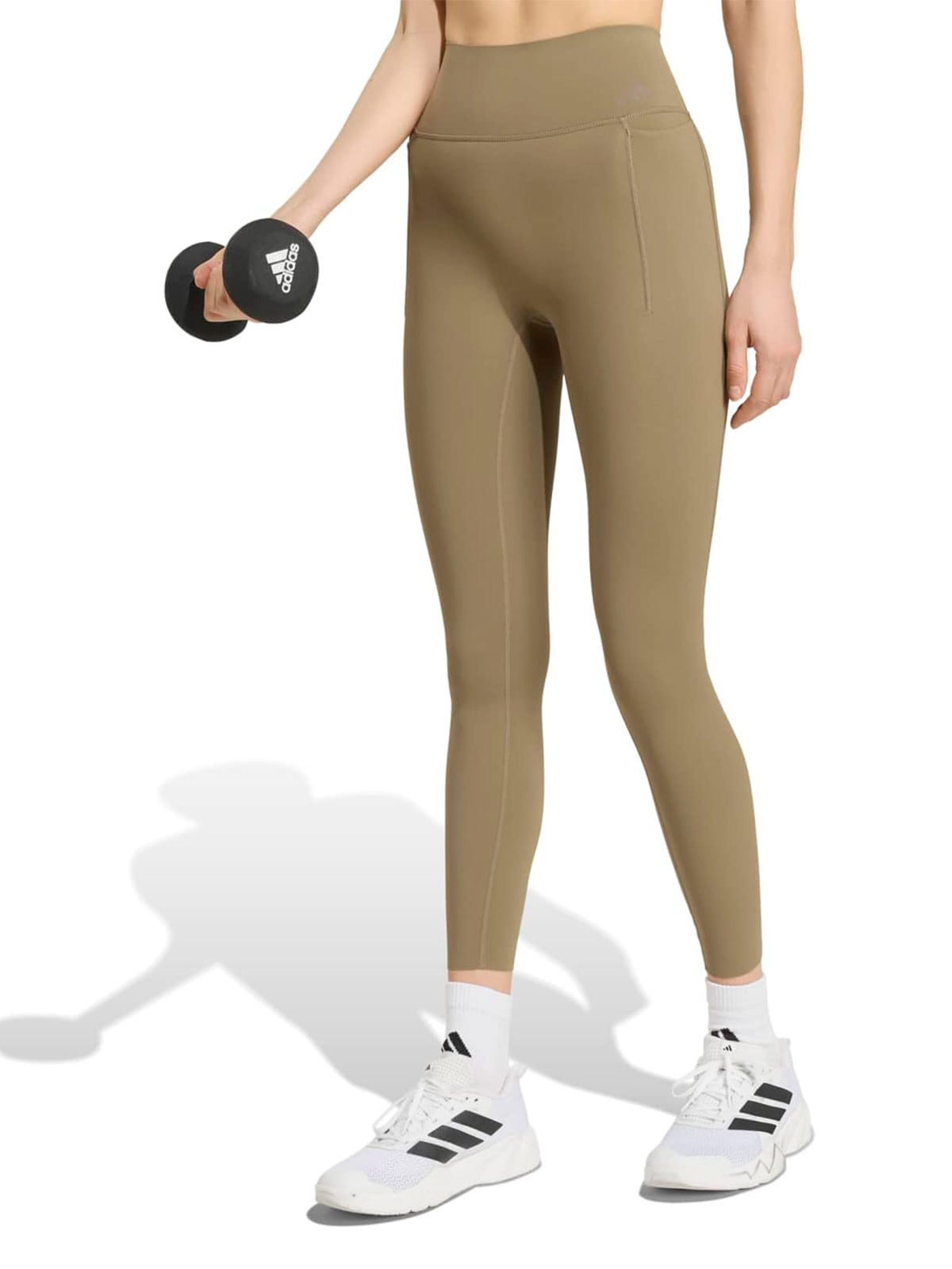 MALLAS LARGAS MUJER ADIDAS BEIGE OPTIME WORKOUT - 2