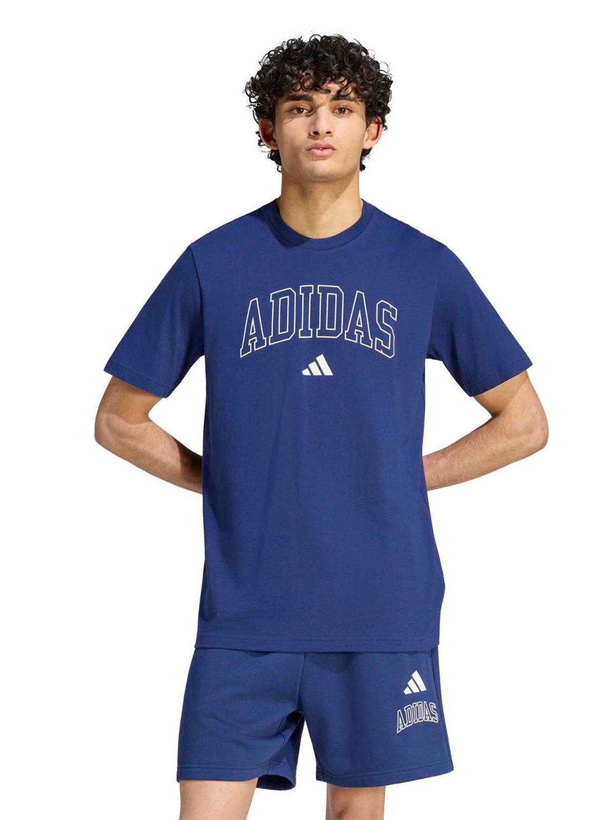POLO MANGA CORTA HOMBRE ADIDAS AZUL - 1
