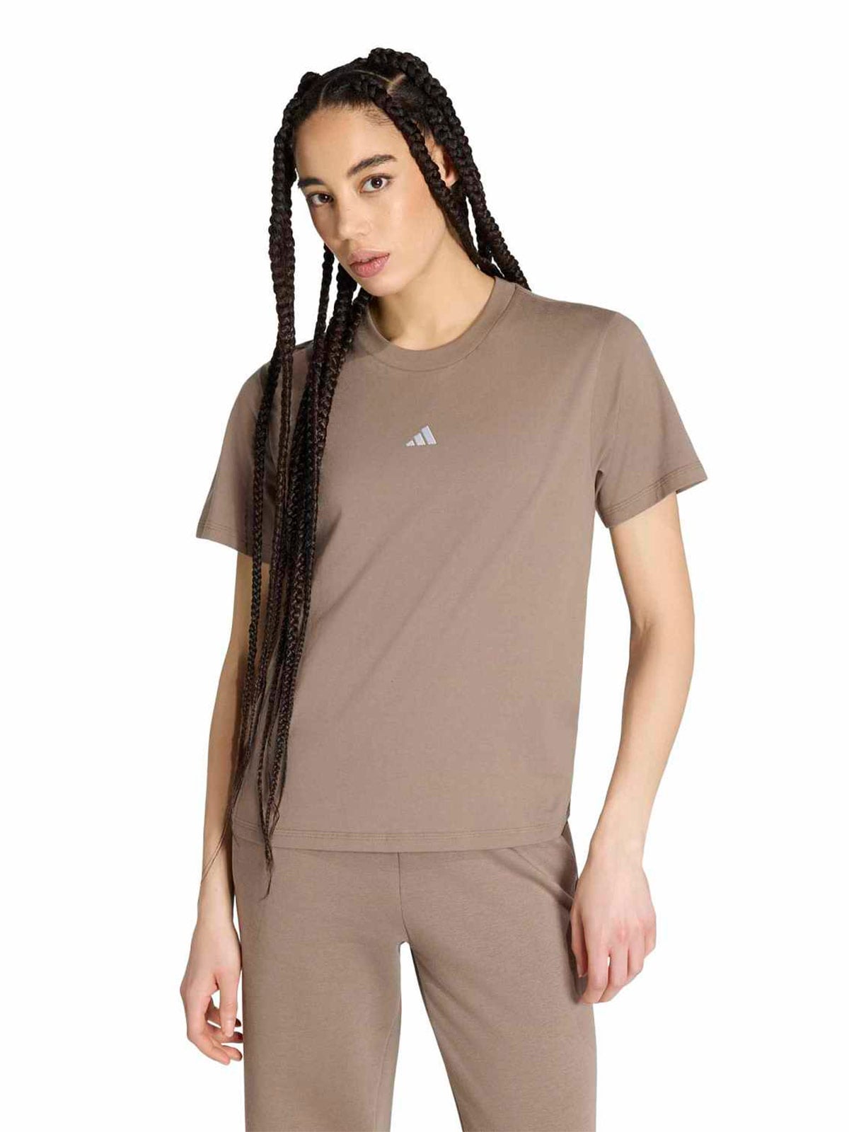 POLO MANGA CORTA ALGODÓN MUJER ADIDAS CAFÉ ESSENTIALS - 1