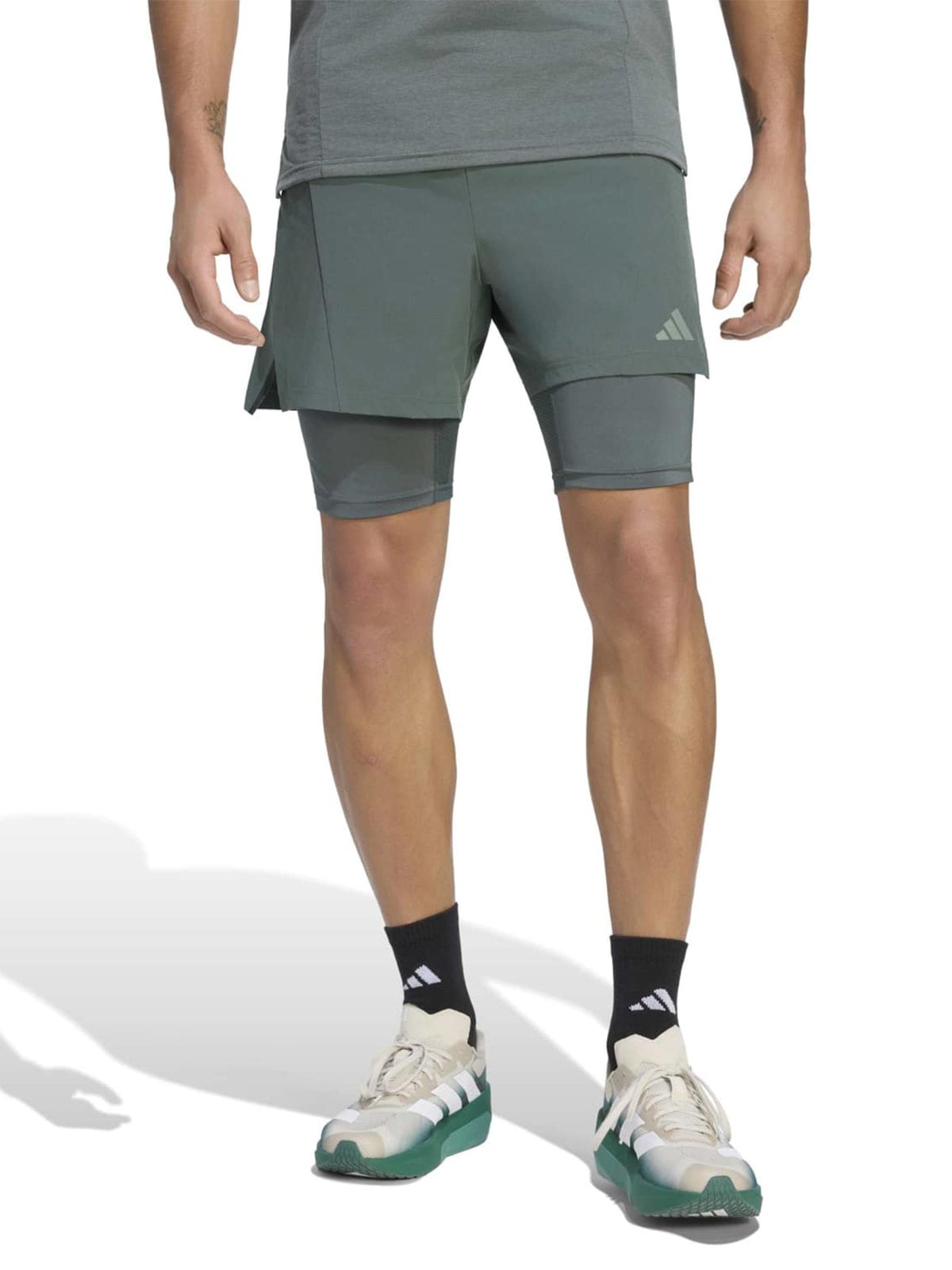 SHORT ENTRENAMIENTO HOMBRE ADIDAS D4T 2 EN 1 - 2