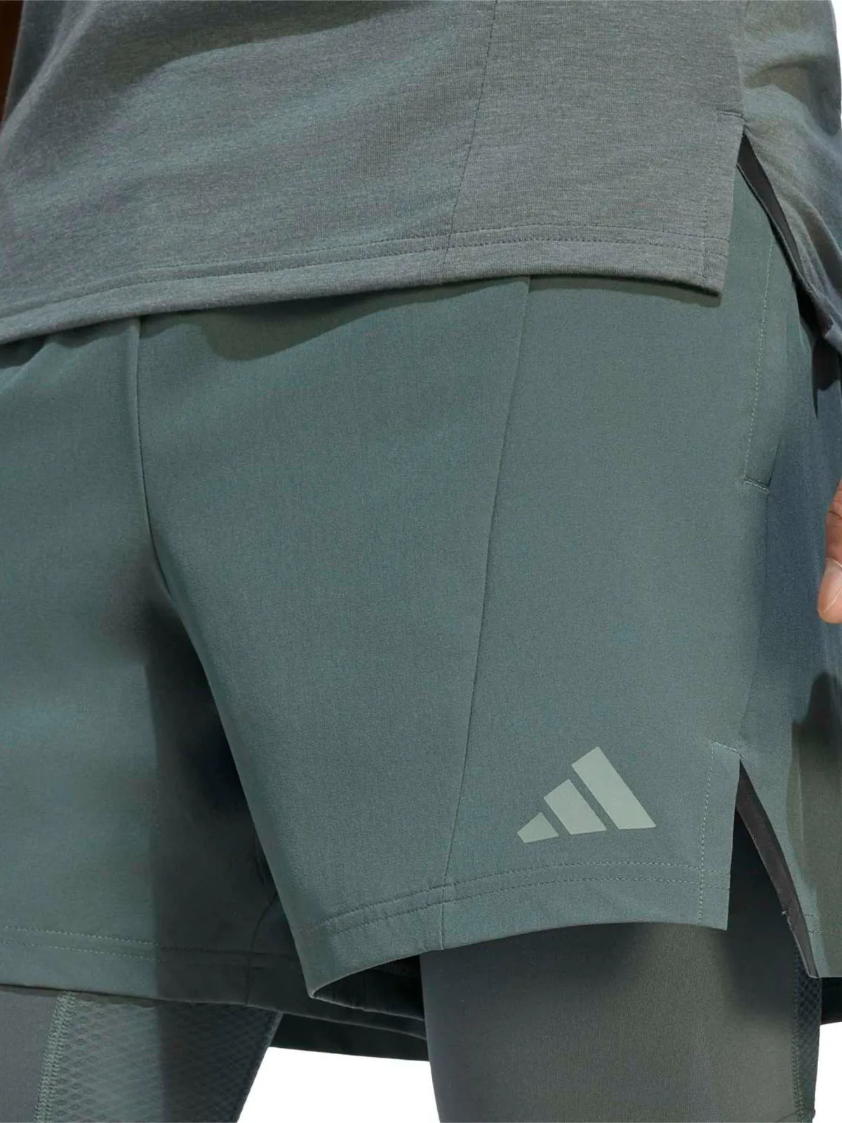 SHORT ENTRENAMIENTO HOMBRE ADIDAS D4T 2 EN 1 - 4