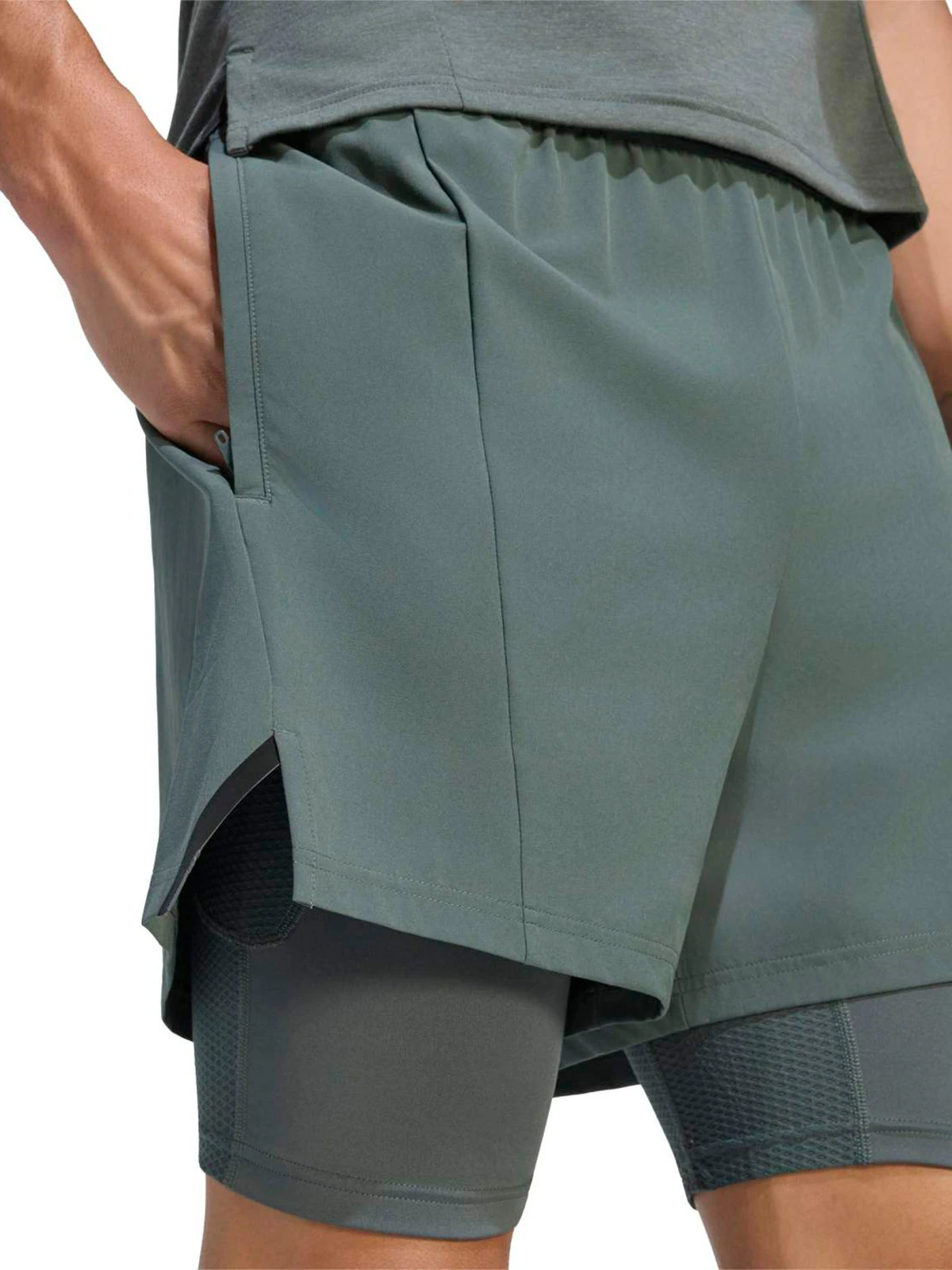 SHORT ENTRENAMIENTO HOMBRE ADIDAS D4T 2 EN 1 - 5