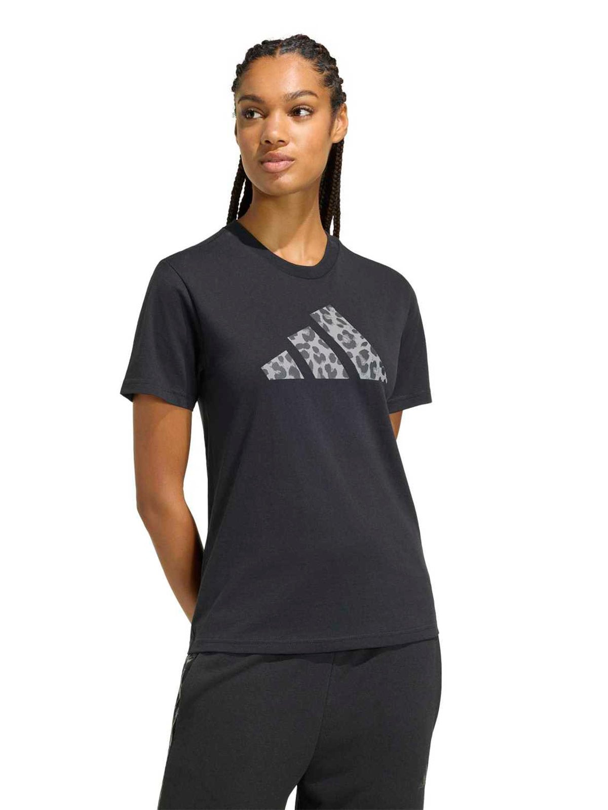 POLO MANGA CORTA ALGODÓN MUJER ADIDAS NEGRO GRAPHIC ANIMAL - 1