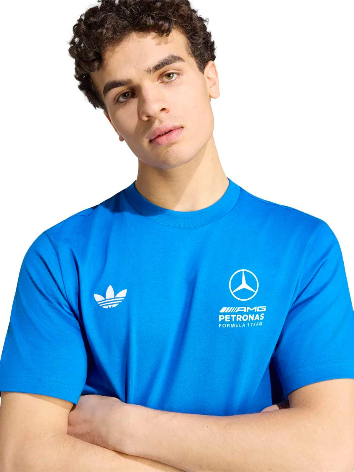 POLO HOMBRE ADIDAS MERCEDES AMG PETRONAS F1 TEAM BLUE WONDER - 3
