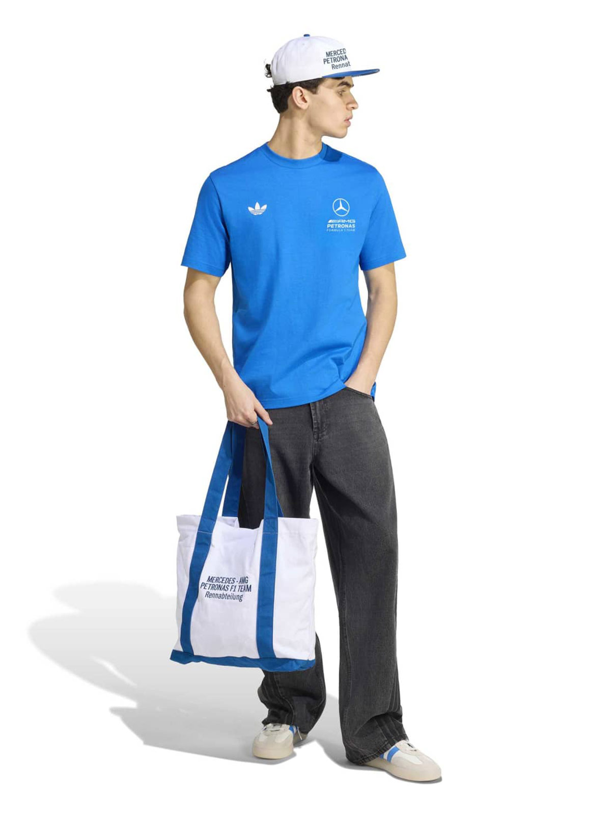POLO HOMBRE ADIDAS MERCEDES AMG PETRONAS F1 TEAM BLUE WONDER - 5