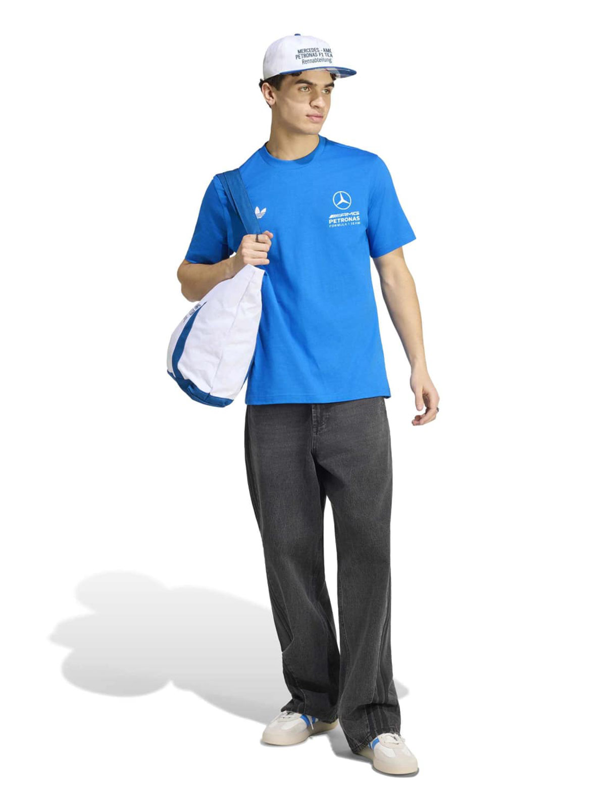 POLO HOMBRE ADIDAS MERCEDES AMG PETRONAS F1 TEAM BLUE WONDER - 6