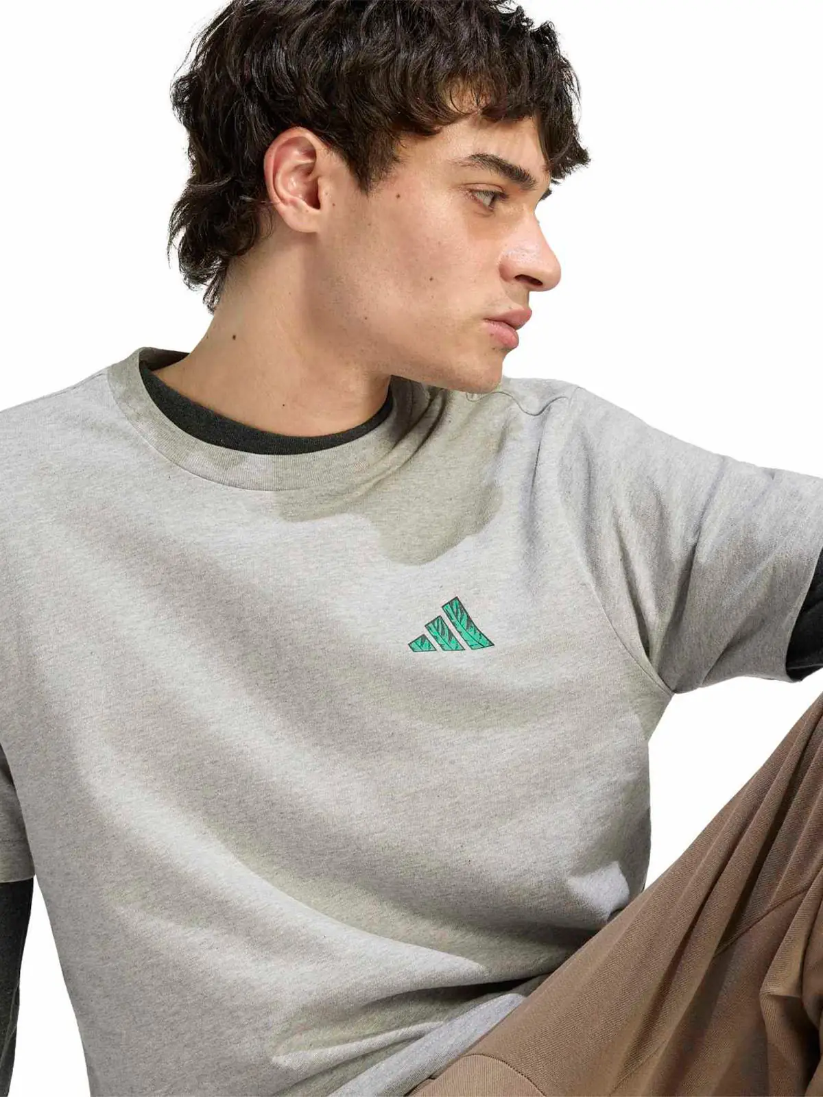 POLO MANGA CORTA HOMBRE ADIDAS GRIS - 4