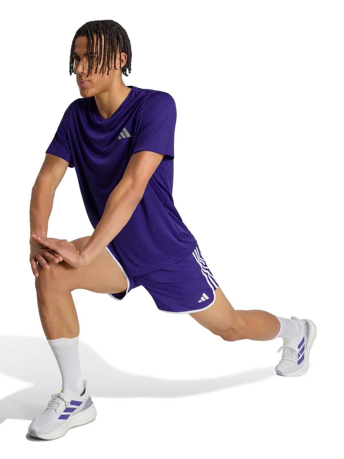 CAMISETA MANGA CORTA HOMBRE ADIDAS VIOLETA ADI365 - 3