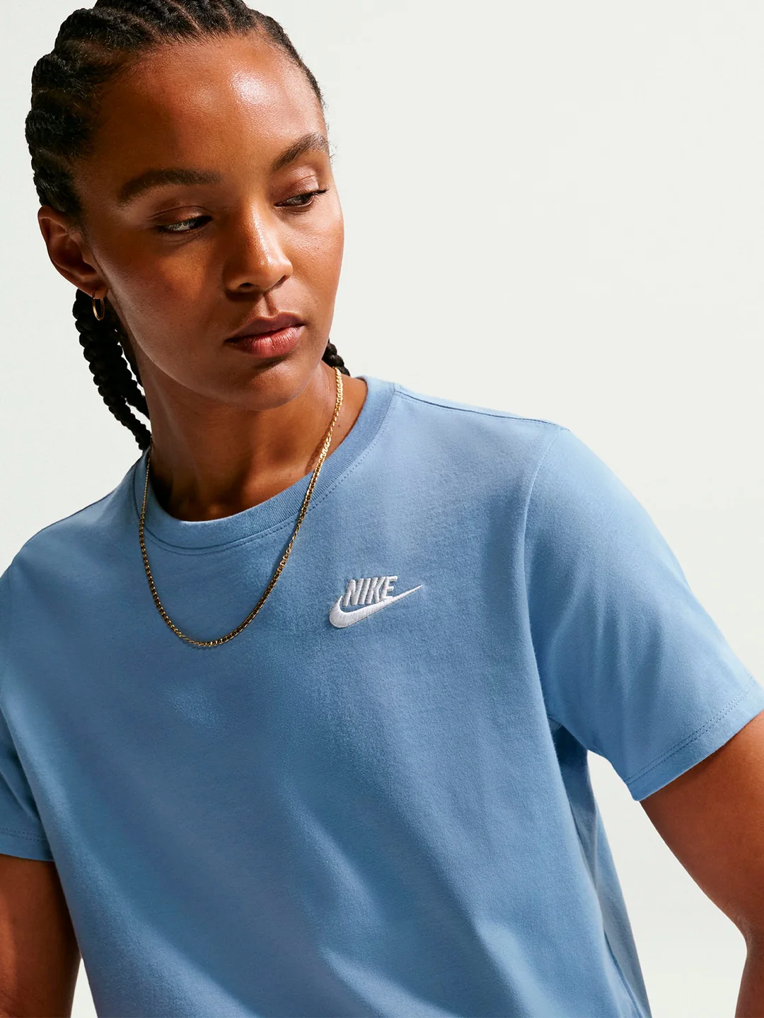 POLO MUJER NIKE CELESTE CLUB - 4