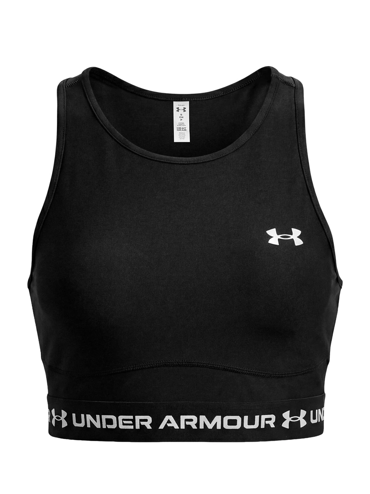 TOP DEPORTIVO MUJER UNDER ARMOUR NEGRO HEATGEAR - 1