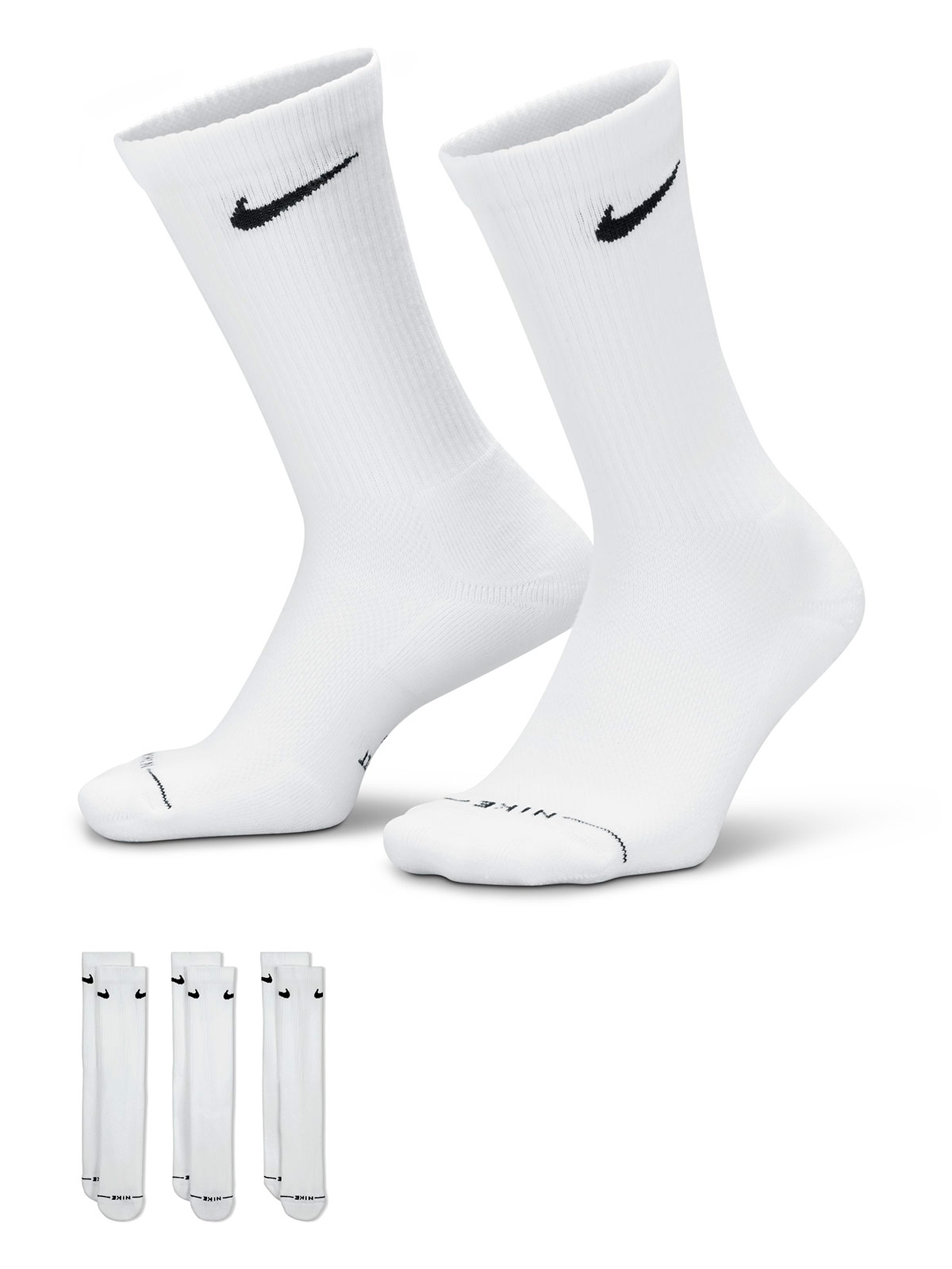 PACK X3 MEDIAS UNISEX NIKE BLANCO - 1