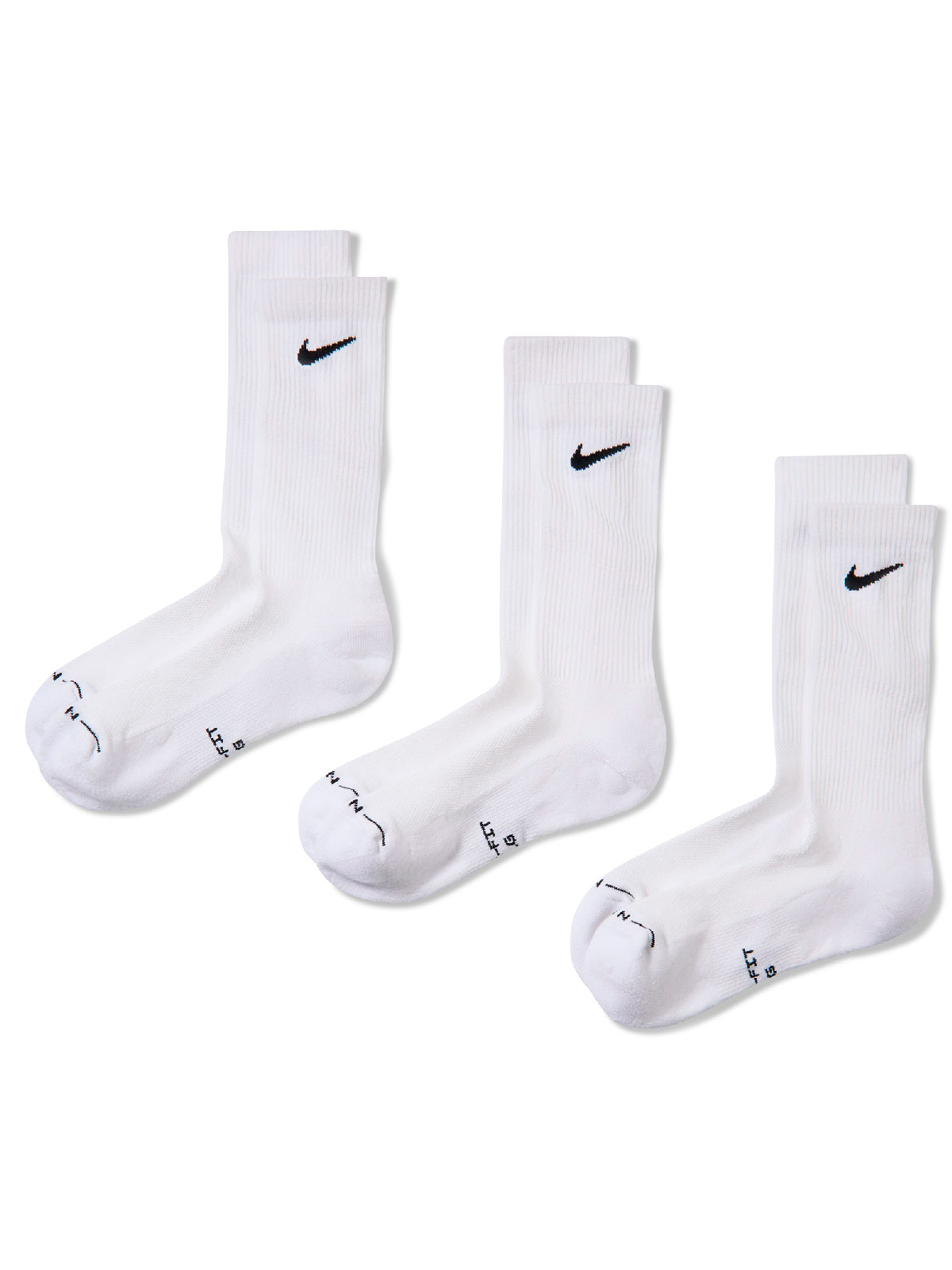 PACK X3 MEDIAS UNISEX NIKE BLANCO - 2
