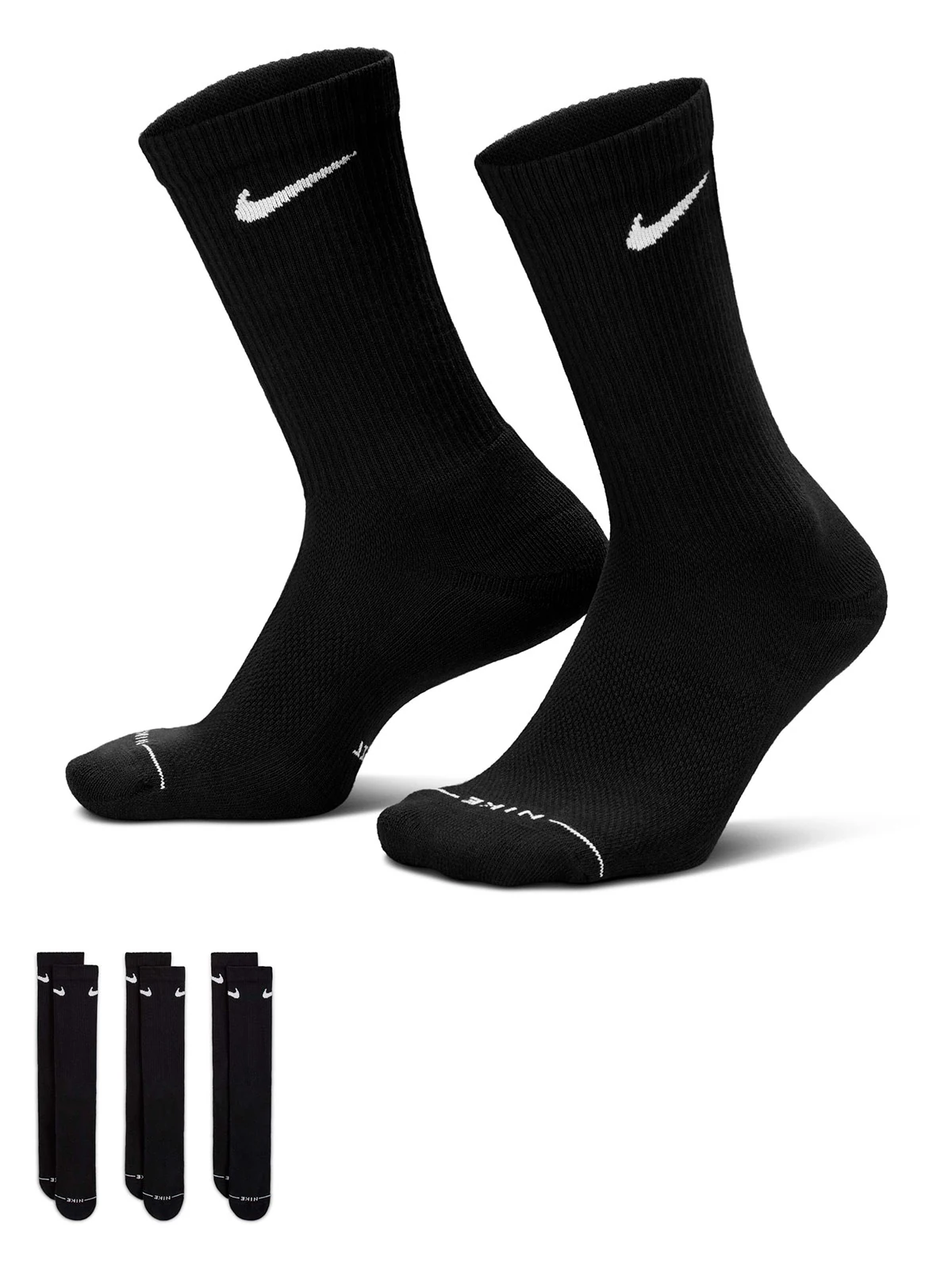 PACK X3 MEDIAS UNISEX NIKE NEGRO - 1