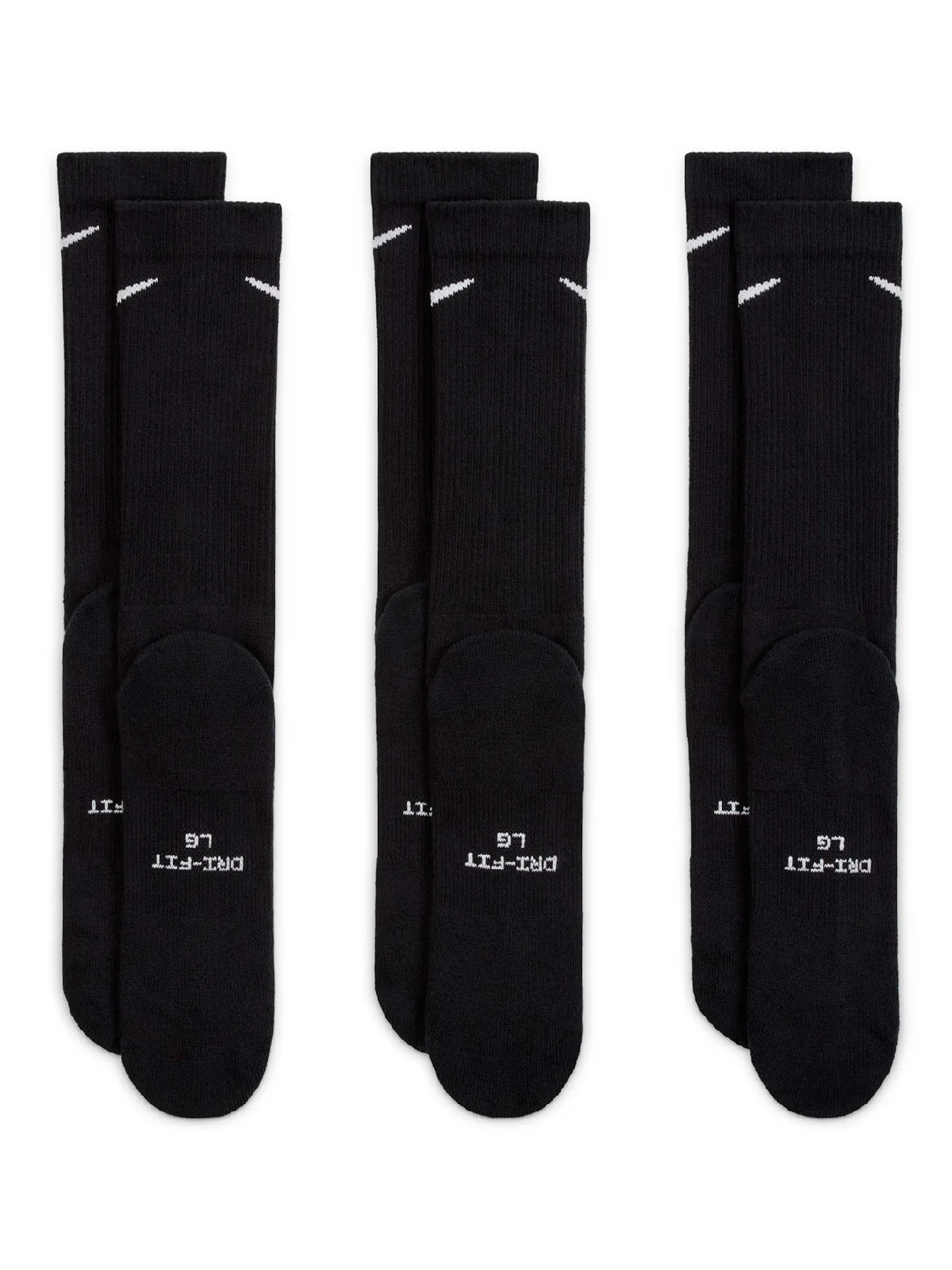 PACK X3 MEDIAS UNISEX NIKE NEGRO - 2
