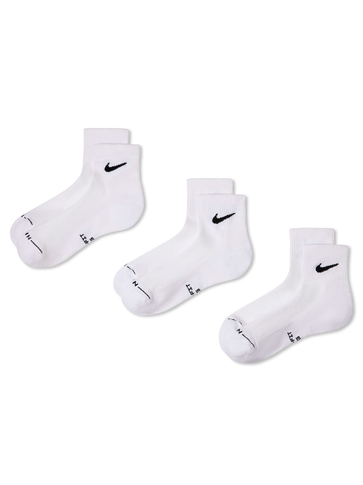 PACK X3 MEDIAS CORTAS UNISEX NIKE BLANCO - 5