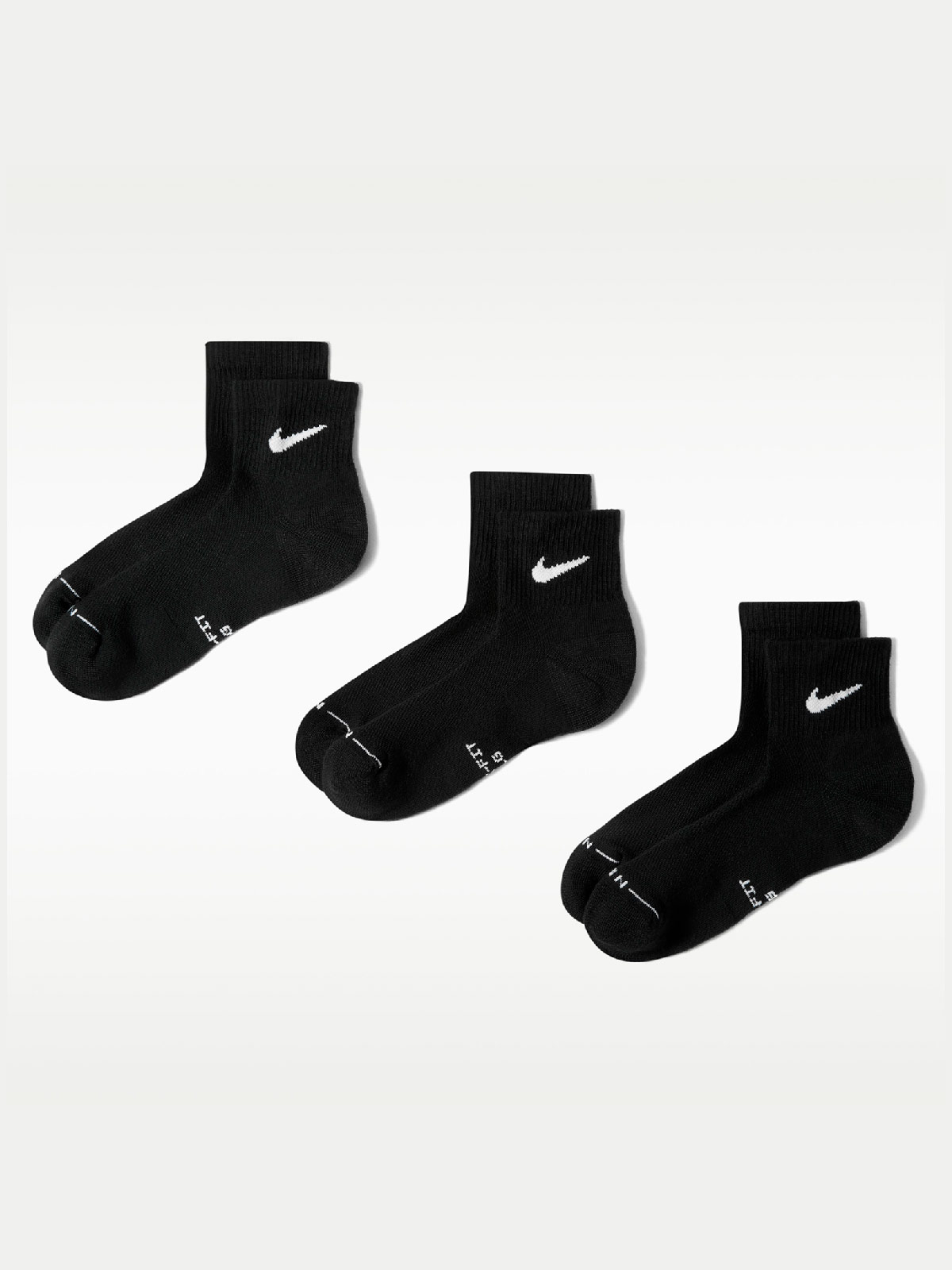 PACK X3 MEDIAS CORTAS UNISEX NIKE NEGRO - 5