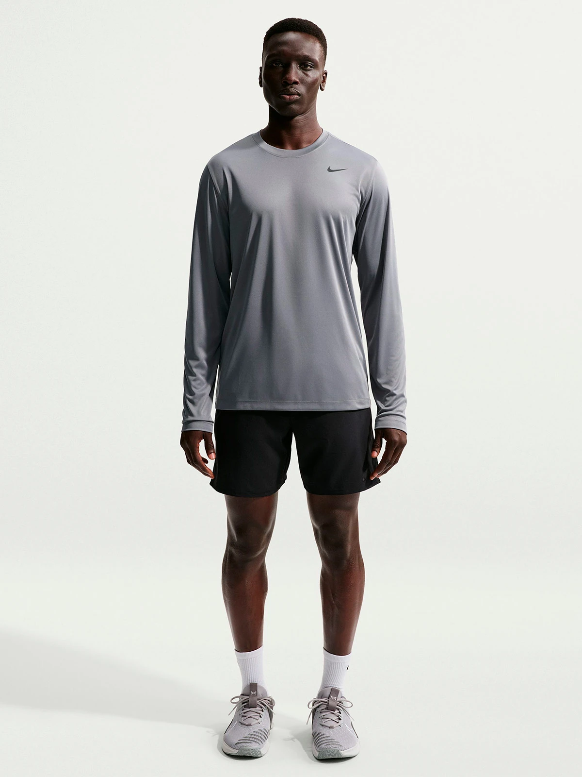 CAMISETA MANGA LARGA HOMBRE NIKE GRIS - 3