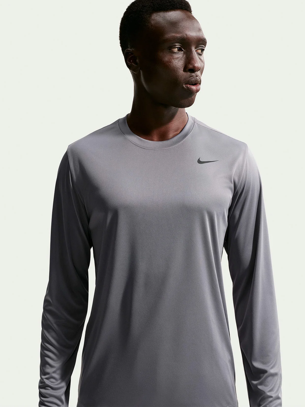 CAMISETA MANGA LARGA HOMBRE NIKE GRIS - 1