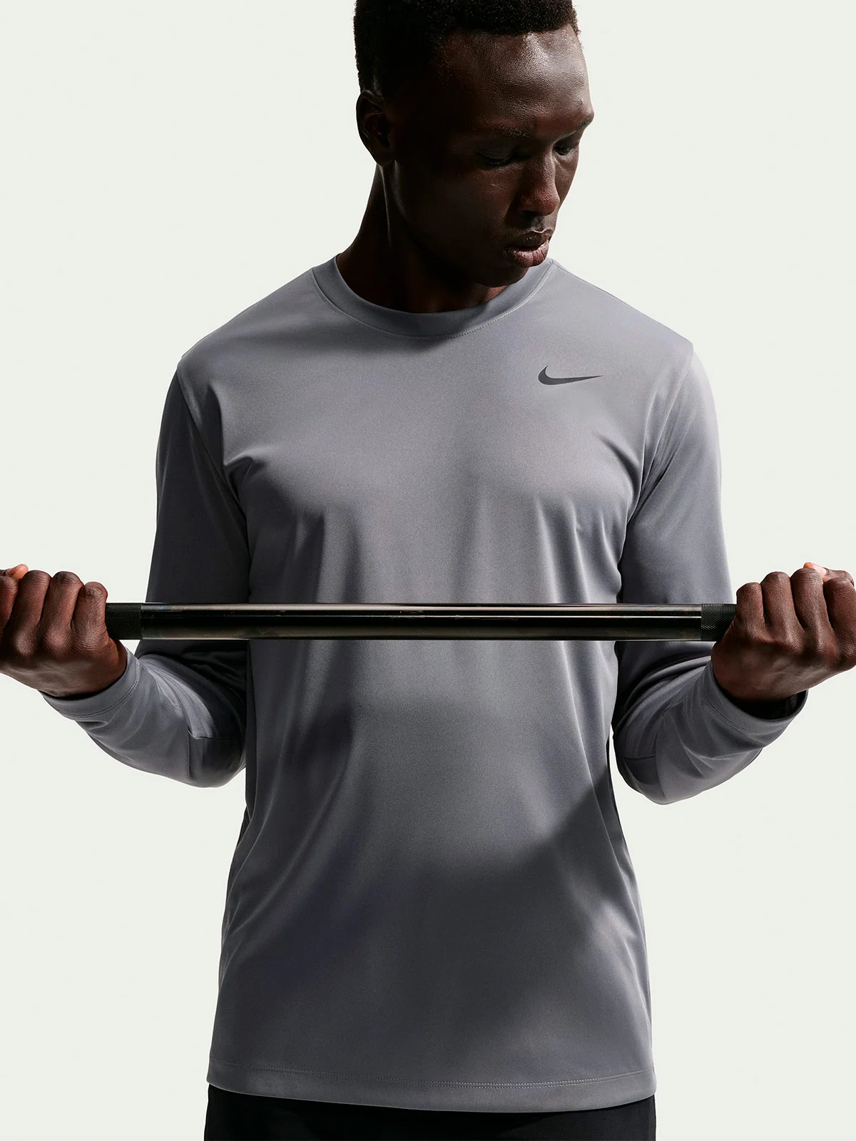 CAMISETA MANGA LARGA HOMBRE NIKE GRIS - 5
