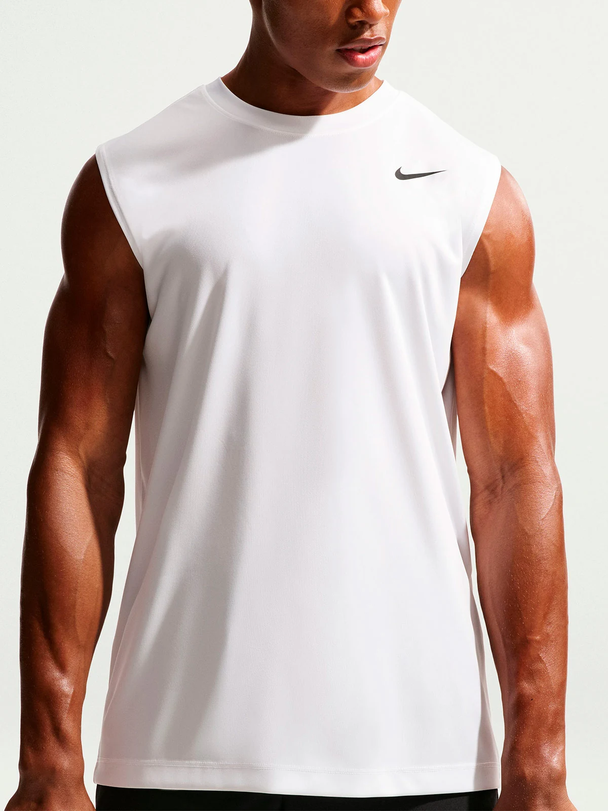 CAMISETA SIN MANGAS HOMBRE NIKE BLANCO DRY-FIT - 2