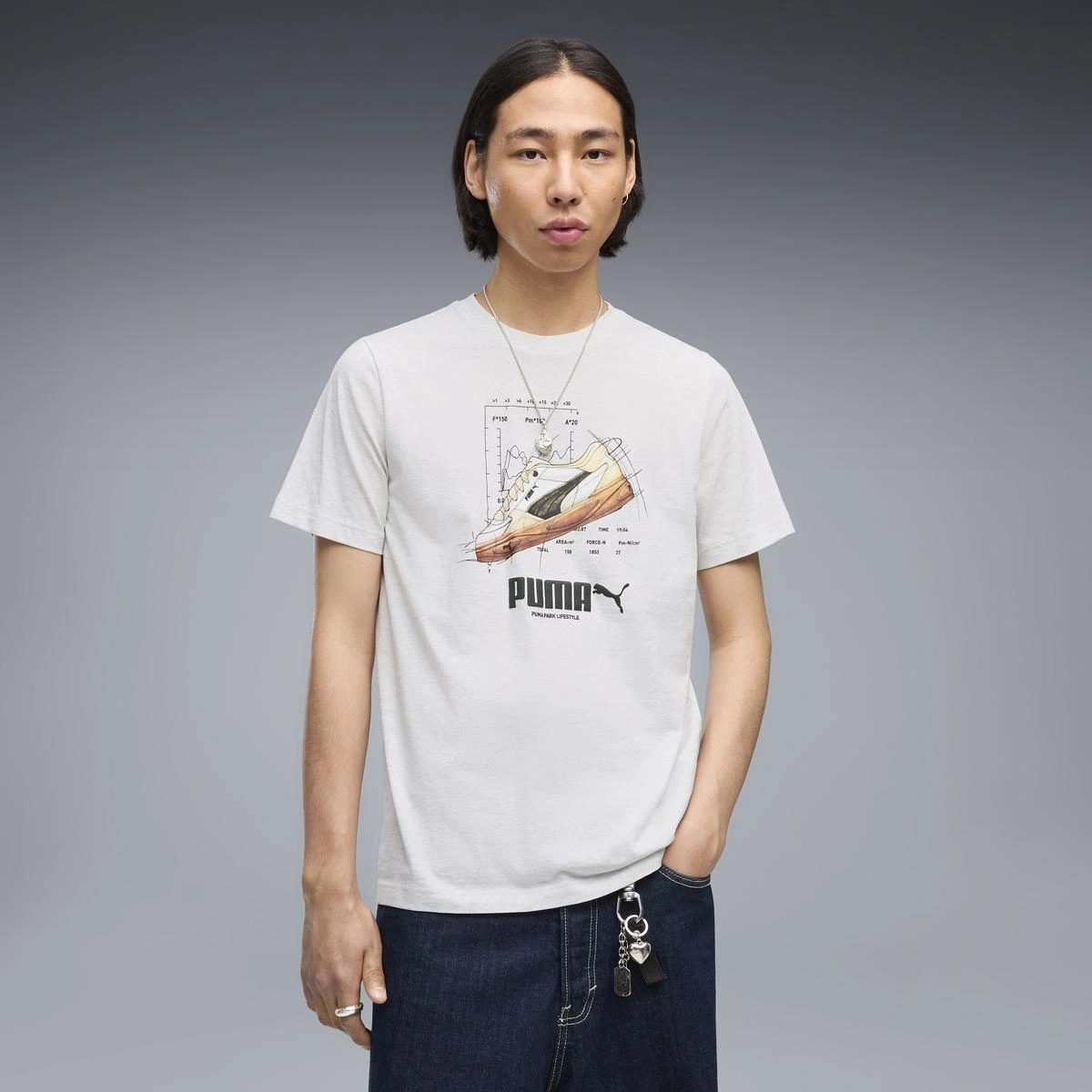 POLO HOMBRE PUMA GRAPHICS SNEAKER TEE BLANCO - 1