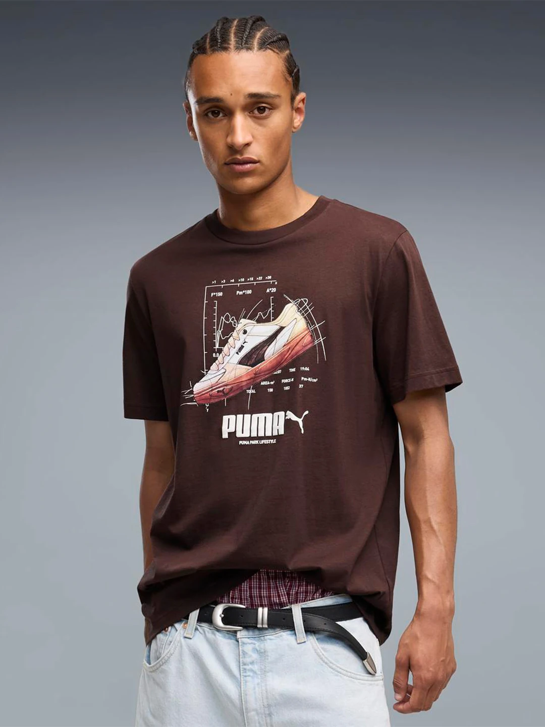 POLO ALGODÓN HOMBRE PUMA MARRÓN GRAPICHS SNEAKER - 1