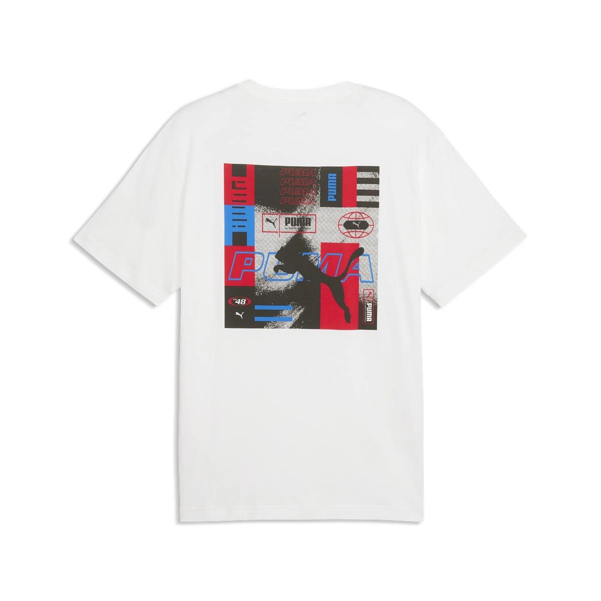 POLO HOMBRE PUMA GRAPHICS RELAXED STACKED TEE BLANCO - 4