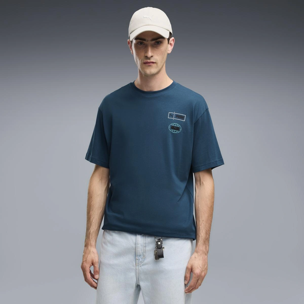 POLO HOMBRE PUMA GRAPHICS RELAXED STACKED TE+D29E AZUL - 1