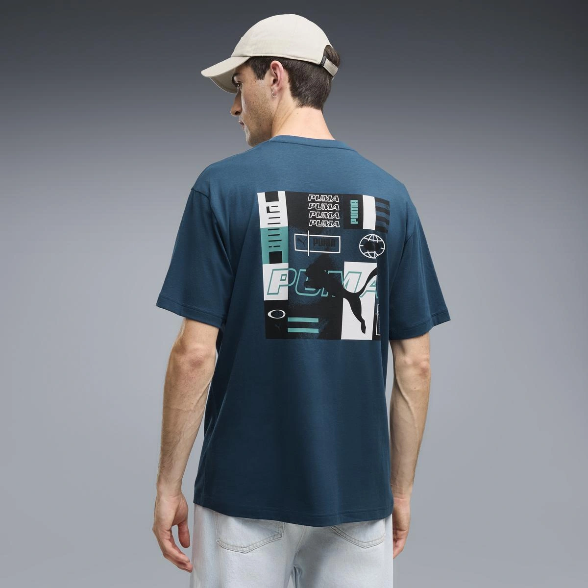 POLO HOMBRE PUMA GRAPHICS RELAXED STACKED TE+D29E AZUL - 2