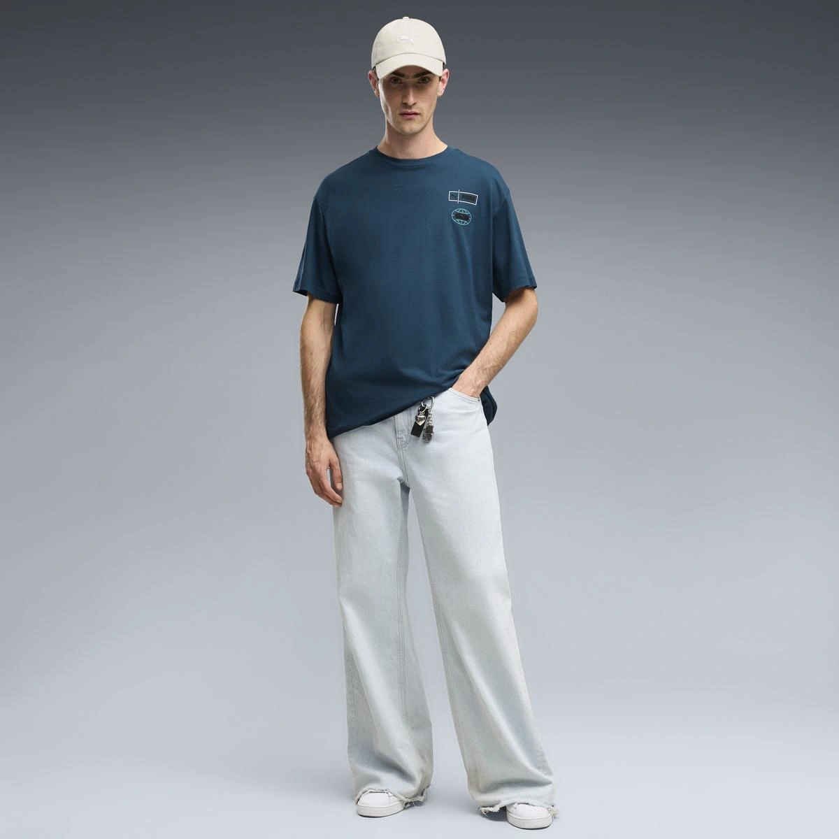 POLO HOMBRE PUMA GRAPHICS RELAXED STACKED TE+D29E AZUL - 3
