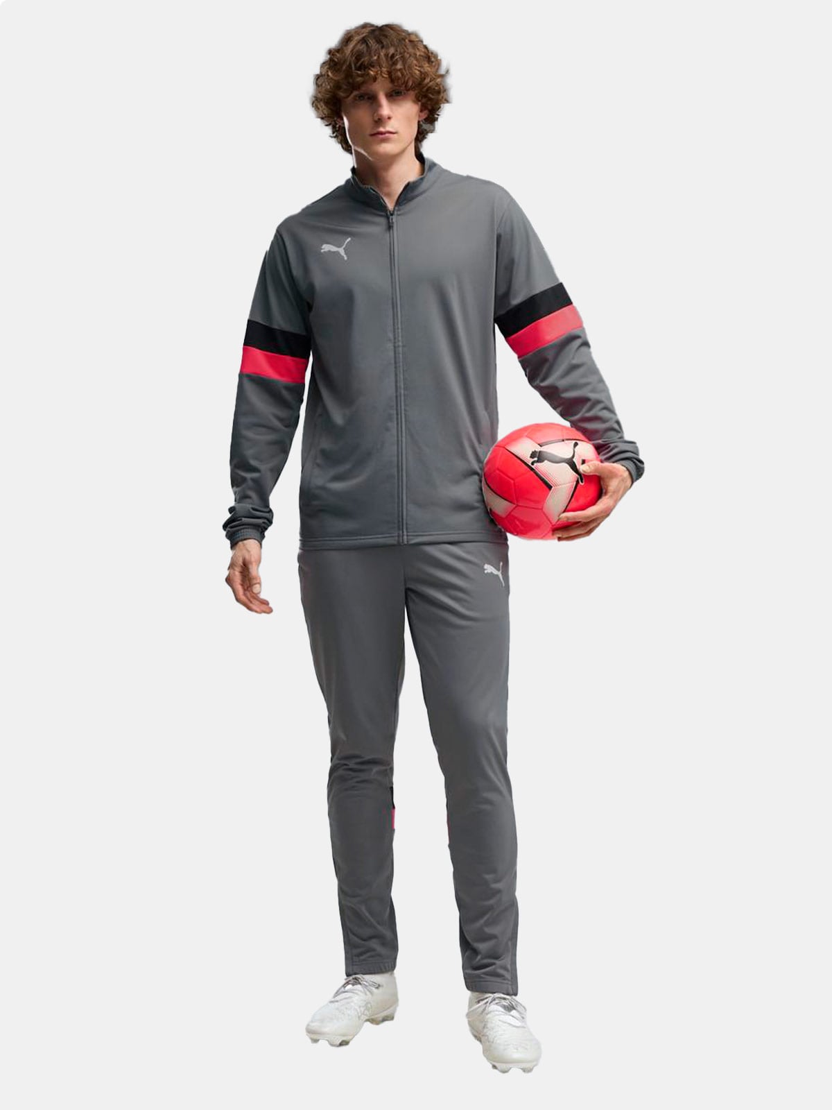 BUZO CONJUNTO HOMBRE PUMA INDIVIDUALRISE TRACKSUIT GRIS - 1