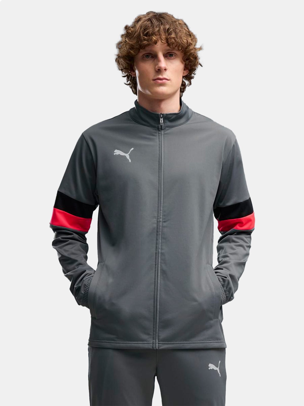 BUZO CONJUNTO HOMBRE PUMA INDIVIDUALRISE TRACKSUIT GRIS - 3