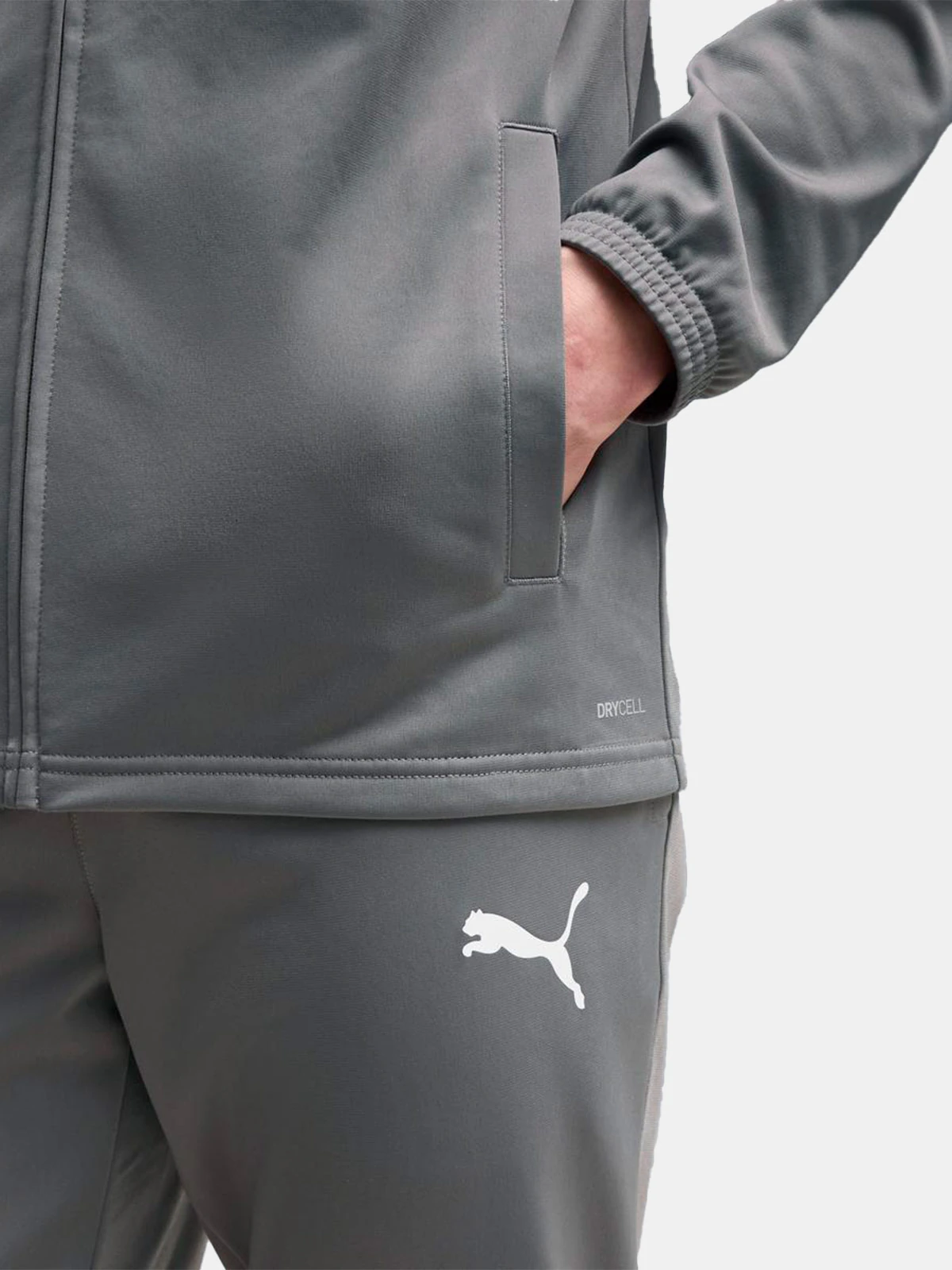 BUZO CONJUNTO HOMBRE PUMA INDIVIDUALRISE TRACKSUIT GRIS - 4