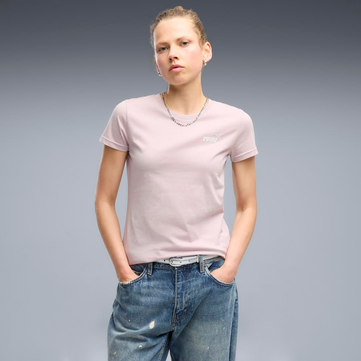 POLO MANGA CORTA MUJER PUMA ROSADO - 1