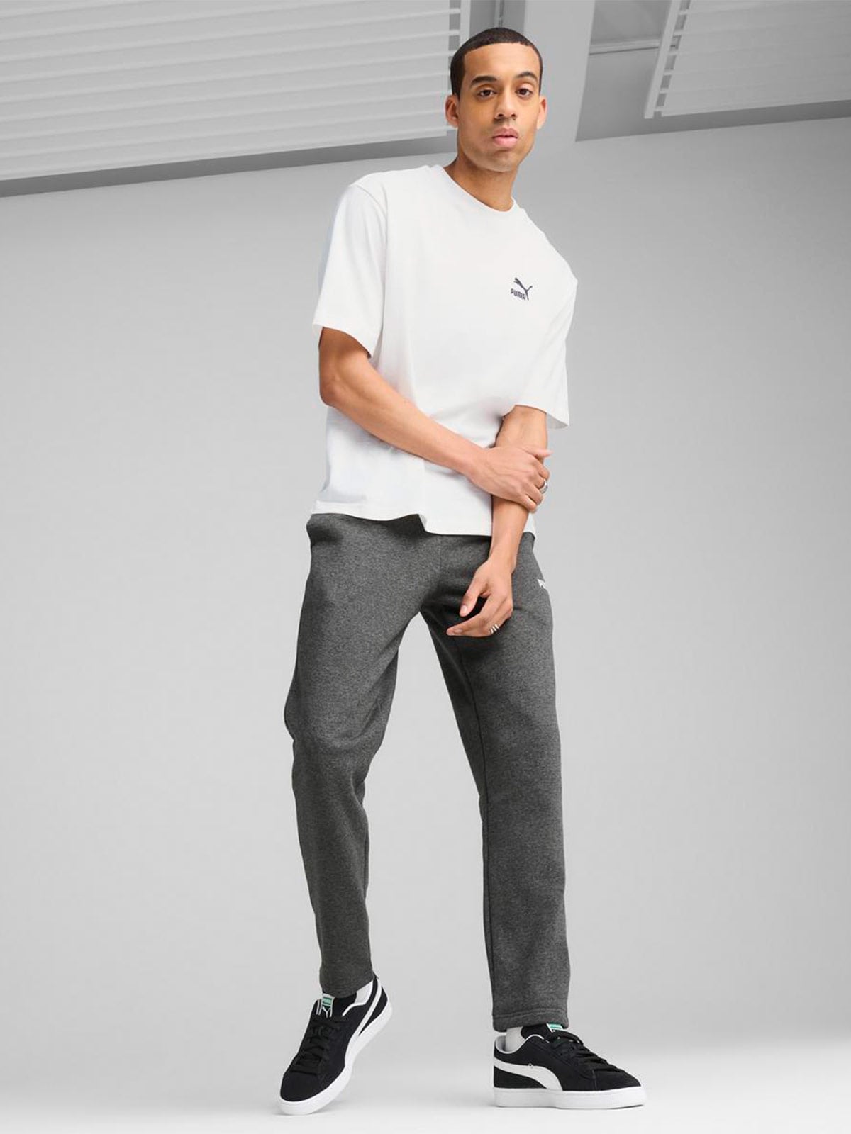PANTALÓN BUZO PUMA GRIS SWEATPANTS - 5