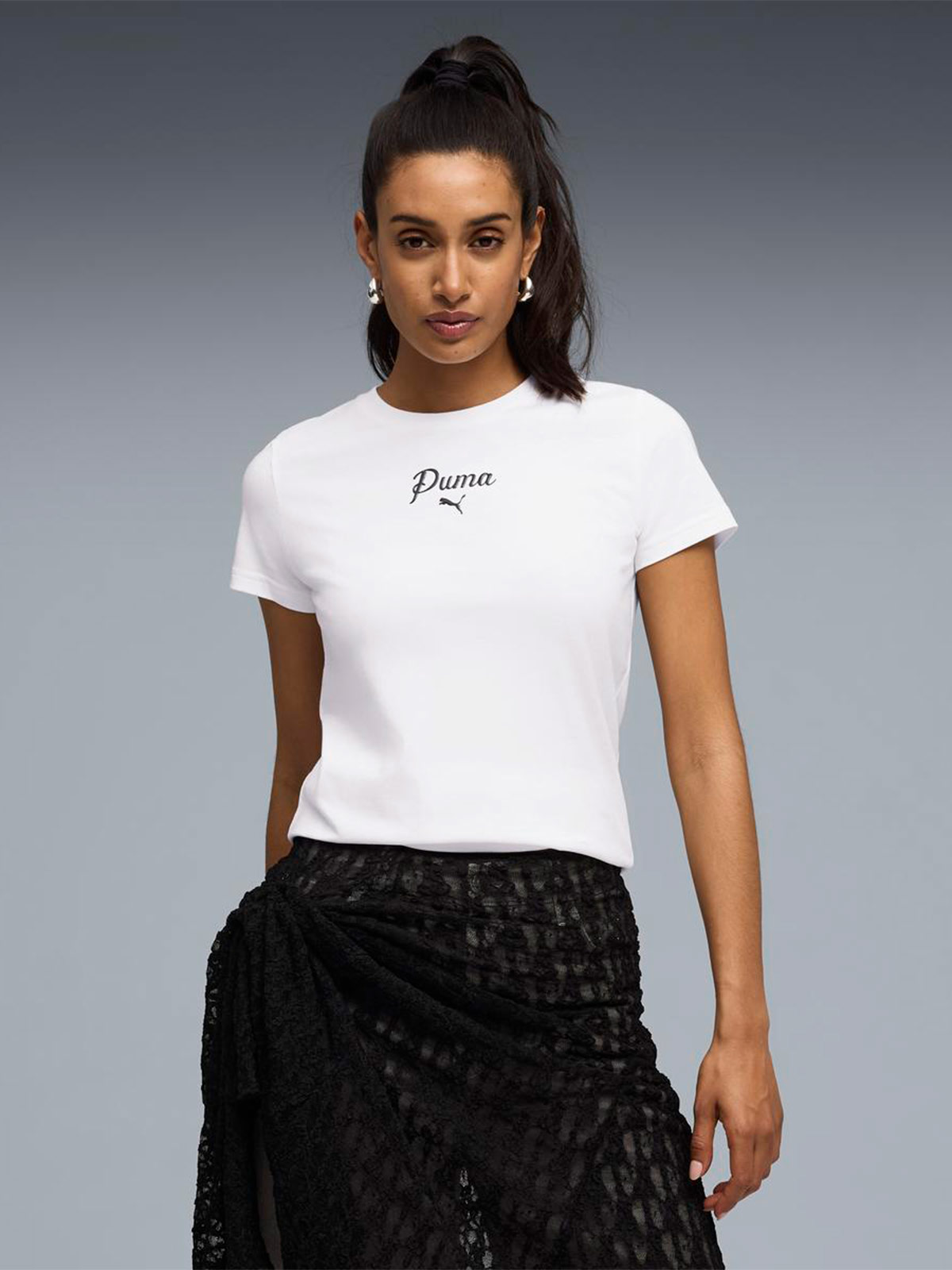 POLO MUJER PUMA BLANCO SCRIPT TEE - 1