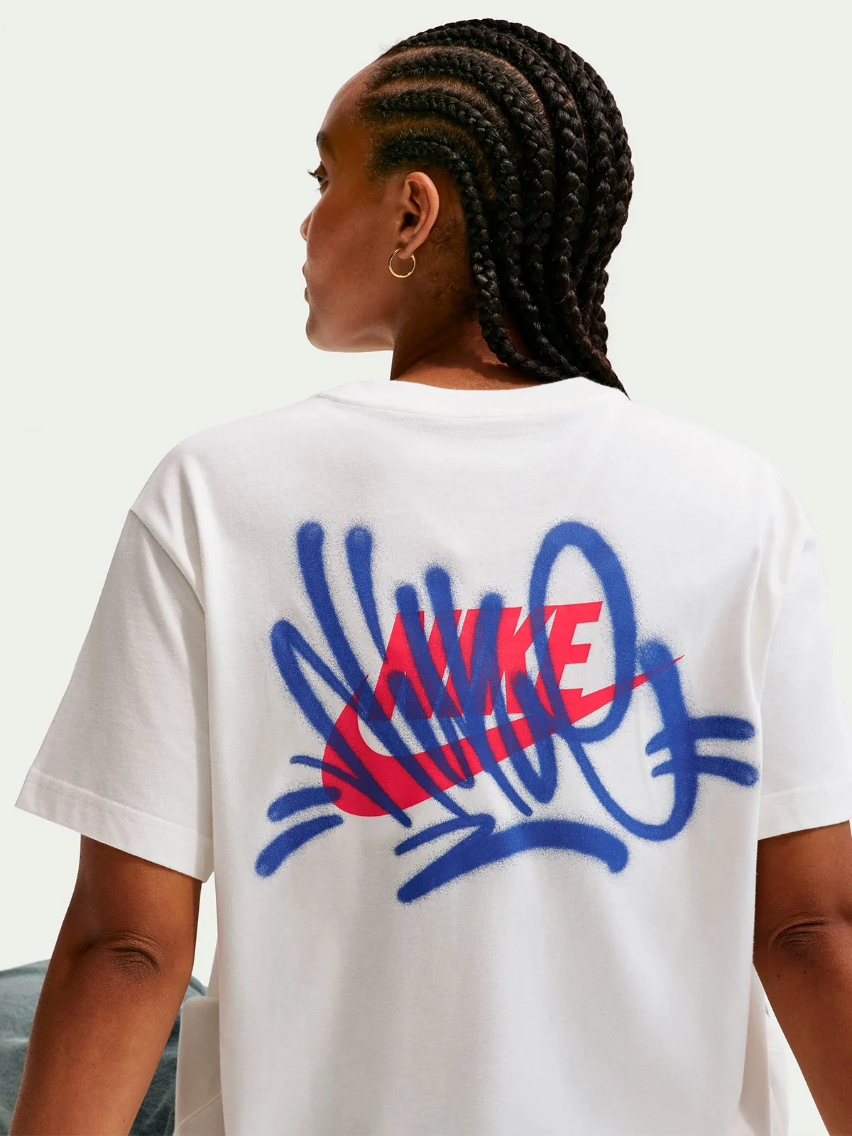 CAMISETA MANGA CORTA ALGODÓN MUJER NIKE BLANCO - 5
