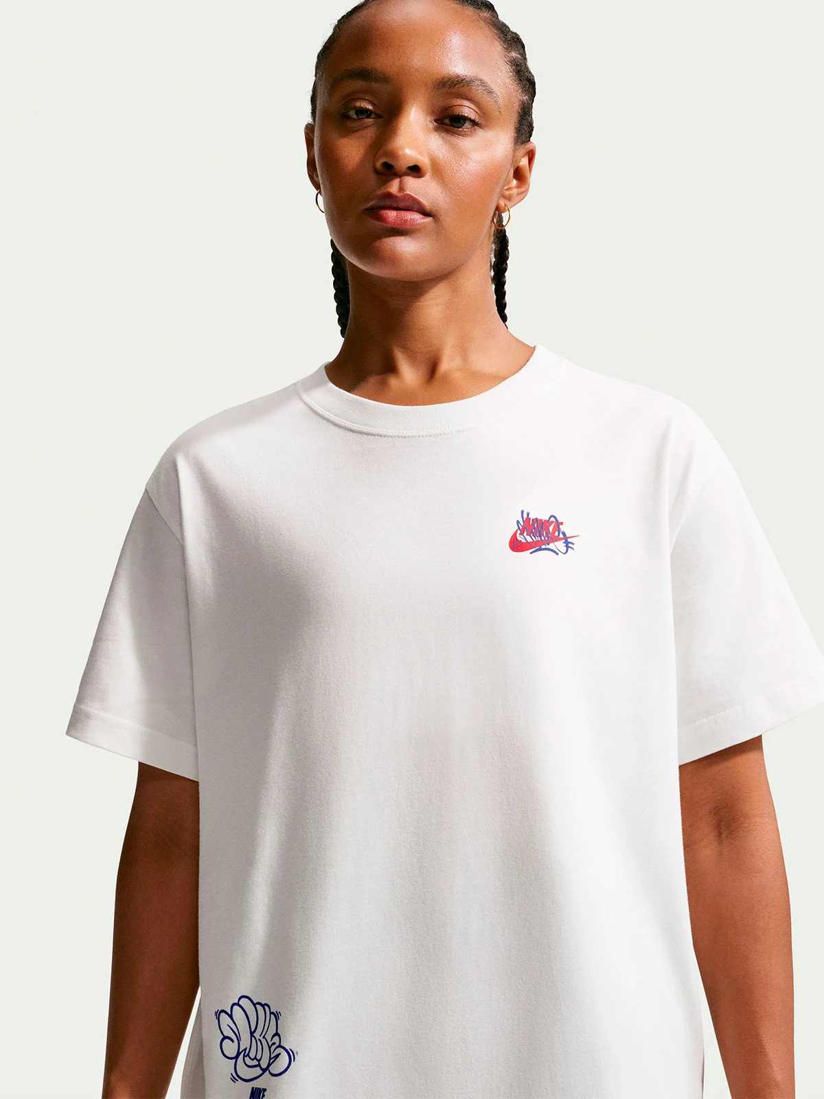CAMISETA MANGA CORTA ALGODÓN MUJER NIKE BLANCO - 4
