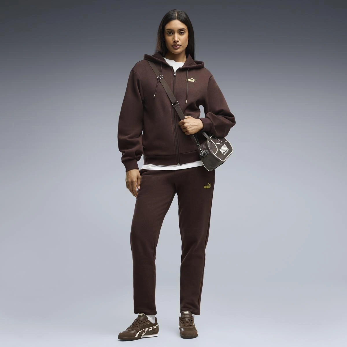 CONJUNTO BUZO MUJER PUMA METALLIC HOODED STANDARD SWEAT SUIT FL OP - 3