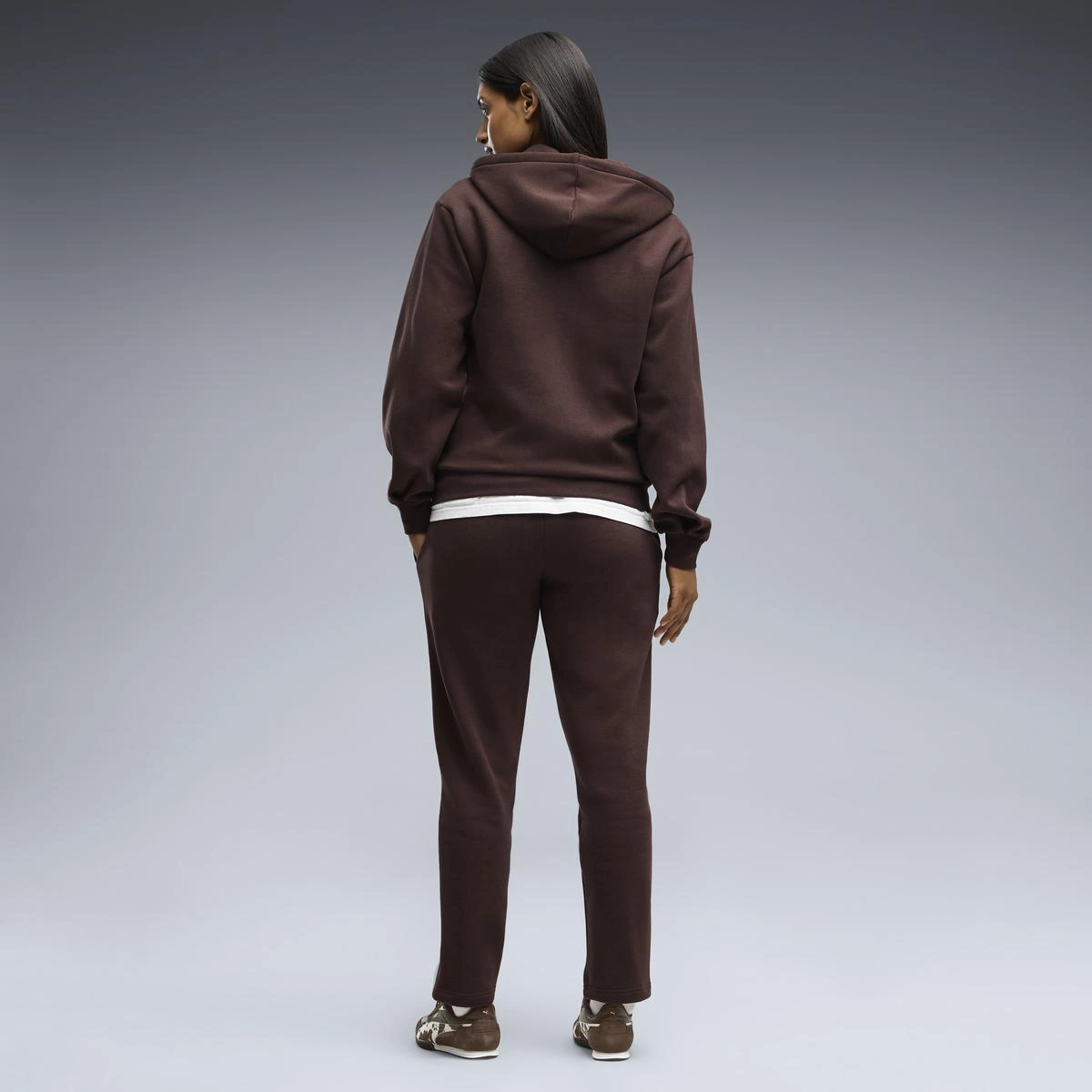 CONJUNTO BUZO MUJER PUMA METALLIC HOODED STANDARD SWEAT SUIT FL OP - 4