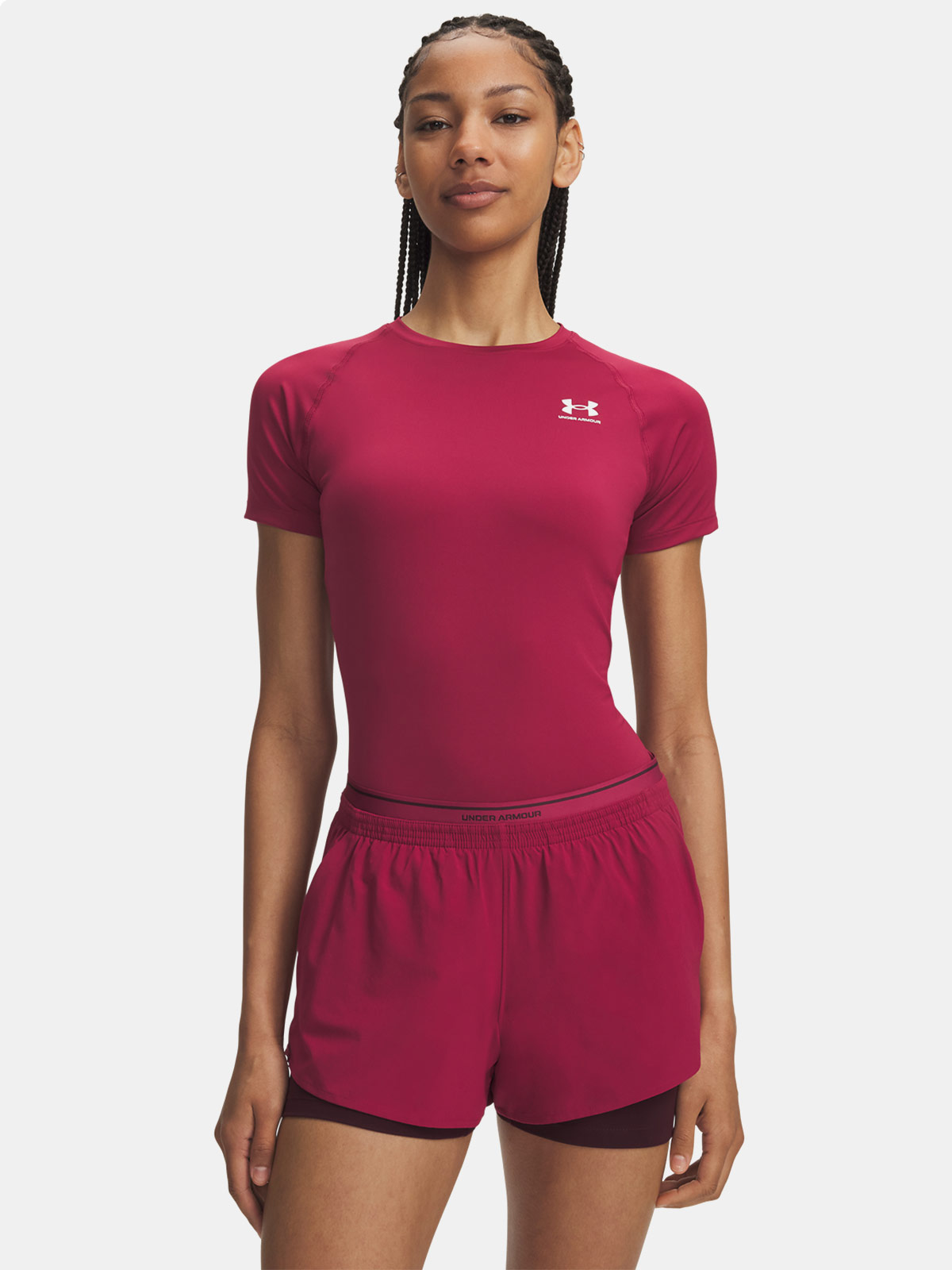 POLO ENTRENAMIENTO MUJER UNDER ARMOUR HEATGEAR AUTHENTICS ROJO - 1