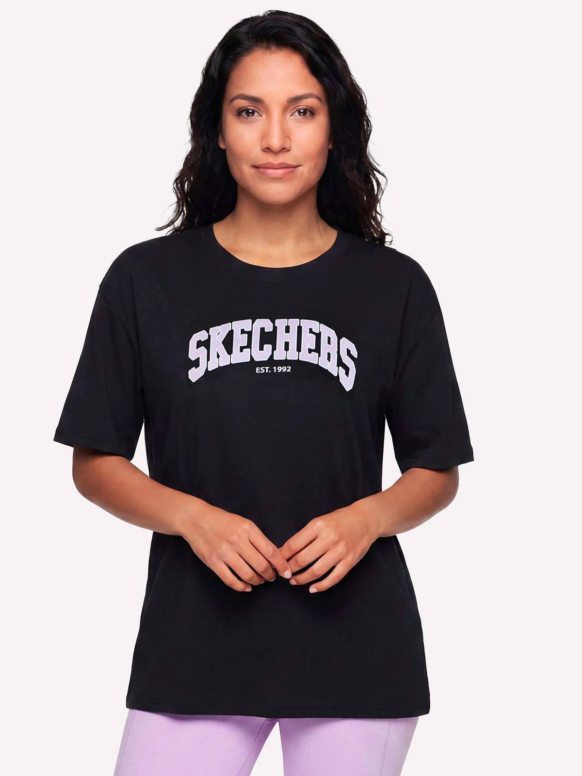 POLO MANGA CORTA MUJER SKECHERS NEGRO DESTINATION - 1