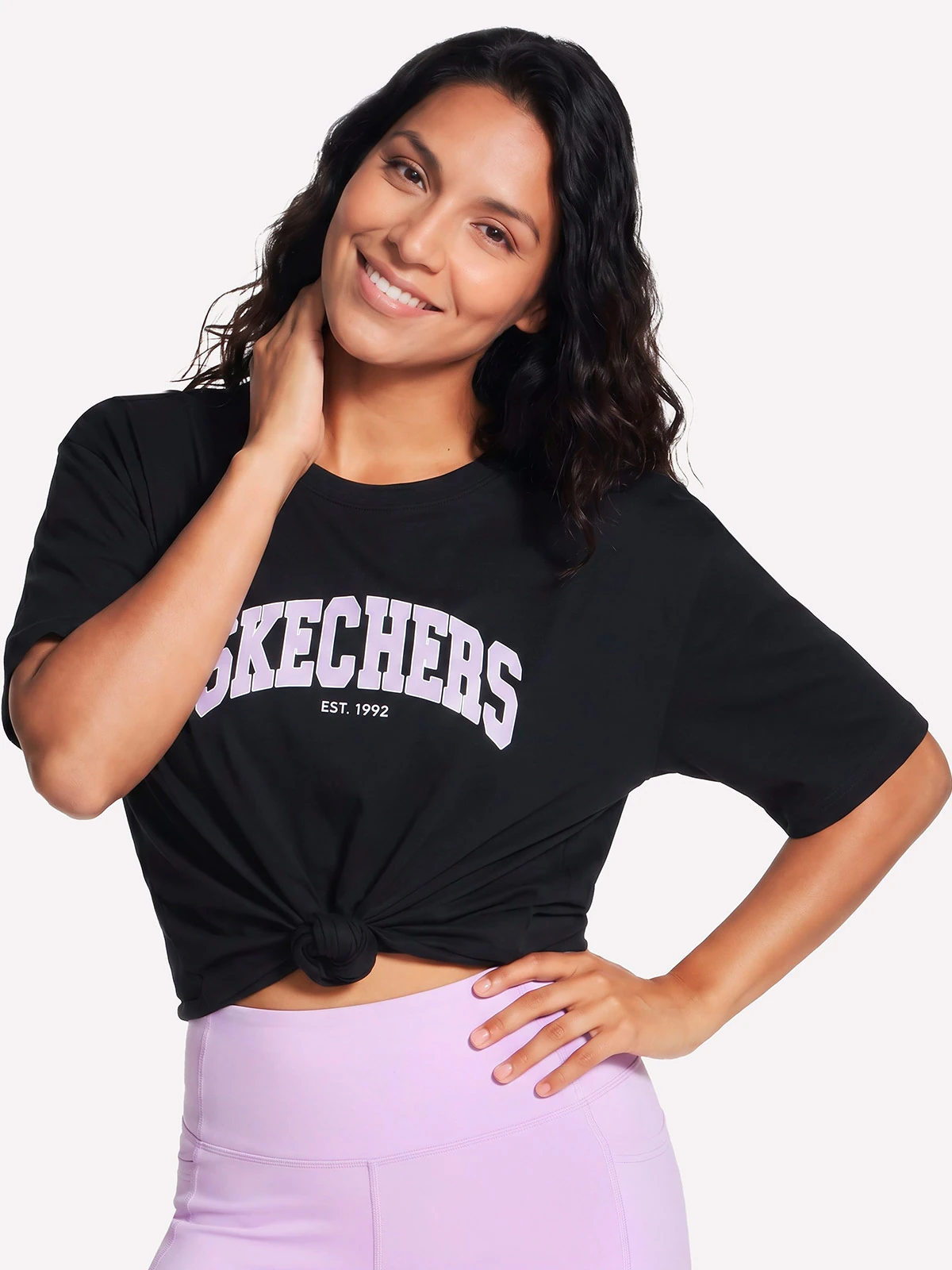POLO MANGA CORTA MUJER SKECHERS NEGRO DESTINATION - 3